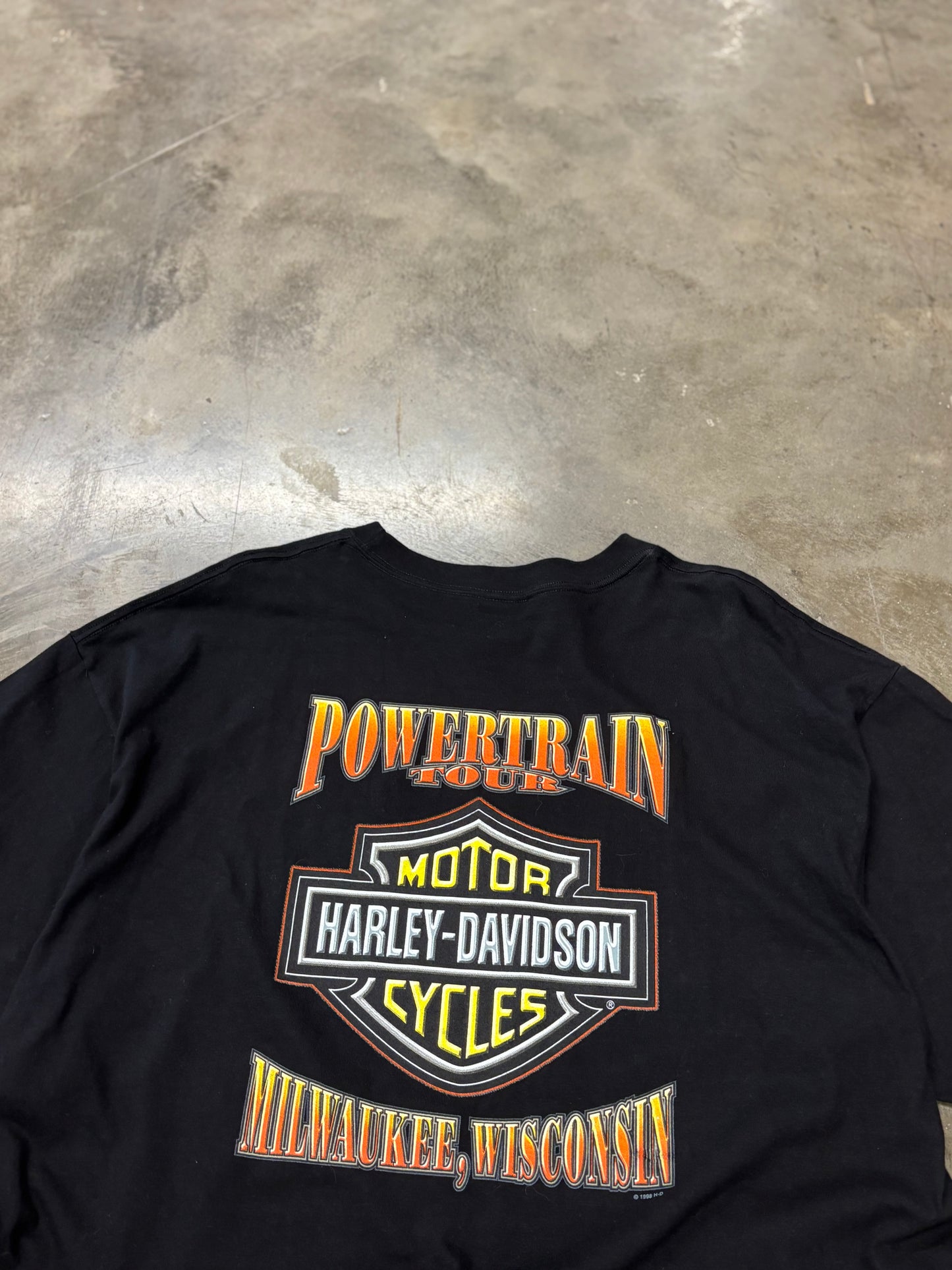Vintage Harley Davidson power train shirt size xxl