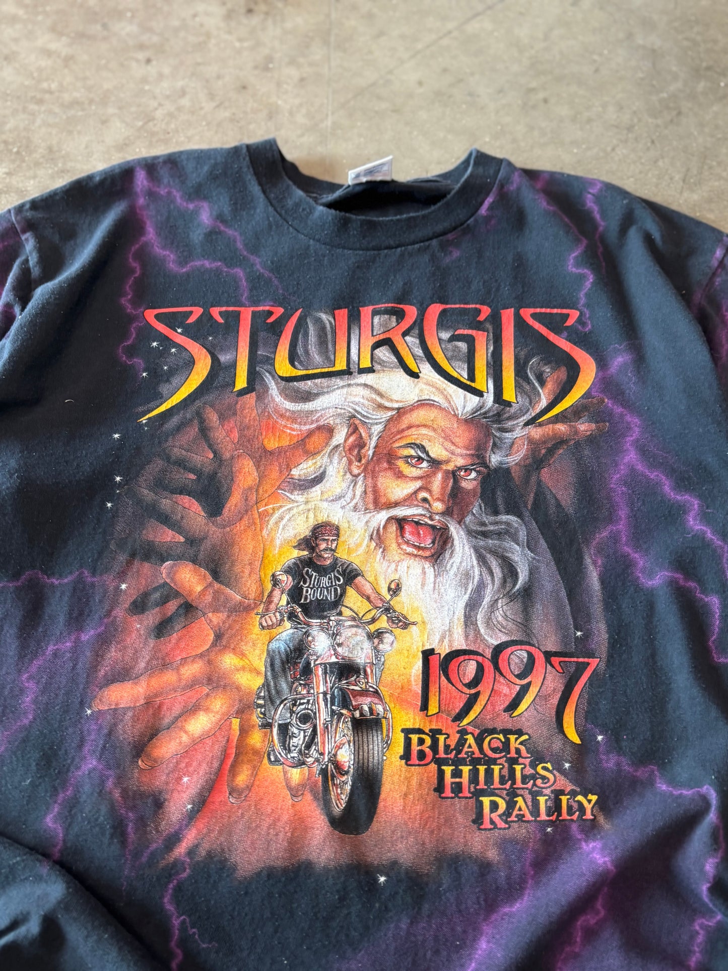 Vintage Sturgis Wizard lighting shirt size XL