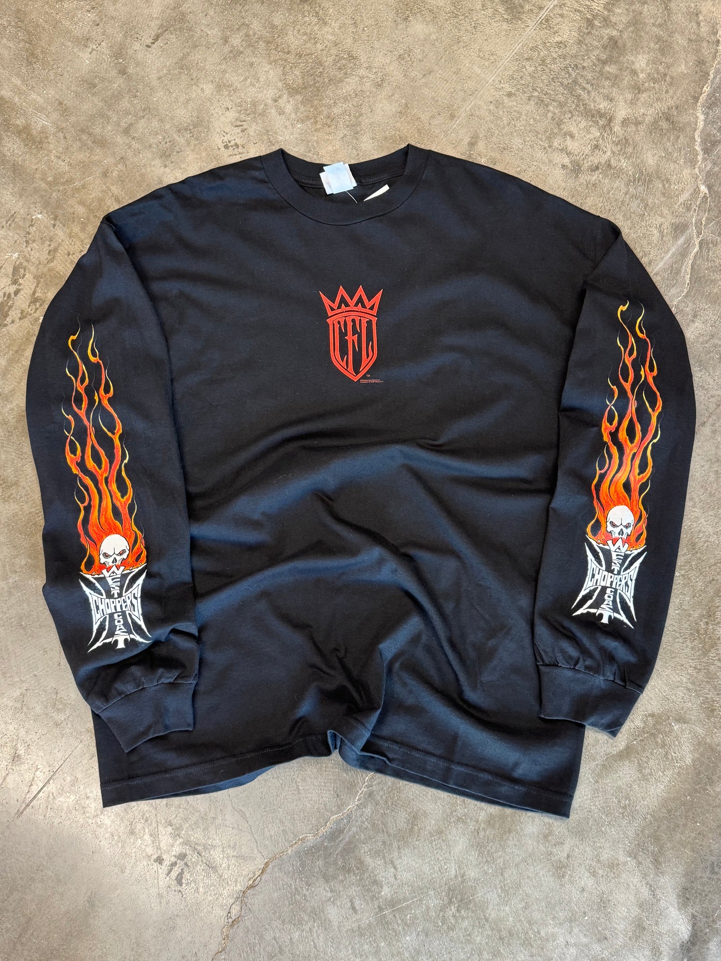 Vintage West Coast Choppers XXL skull shirt long sleeve