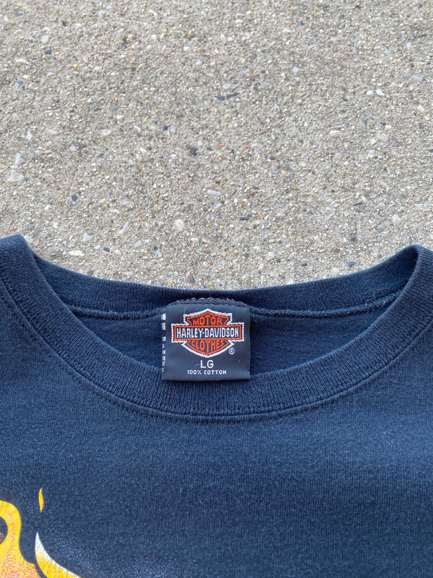 Vintage Harley Davidson Flaming Eagle sleeve long sleeve shirt size large