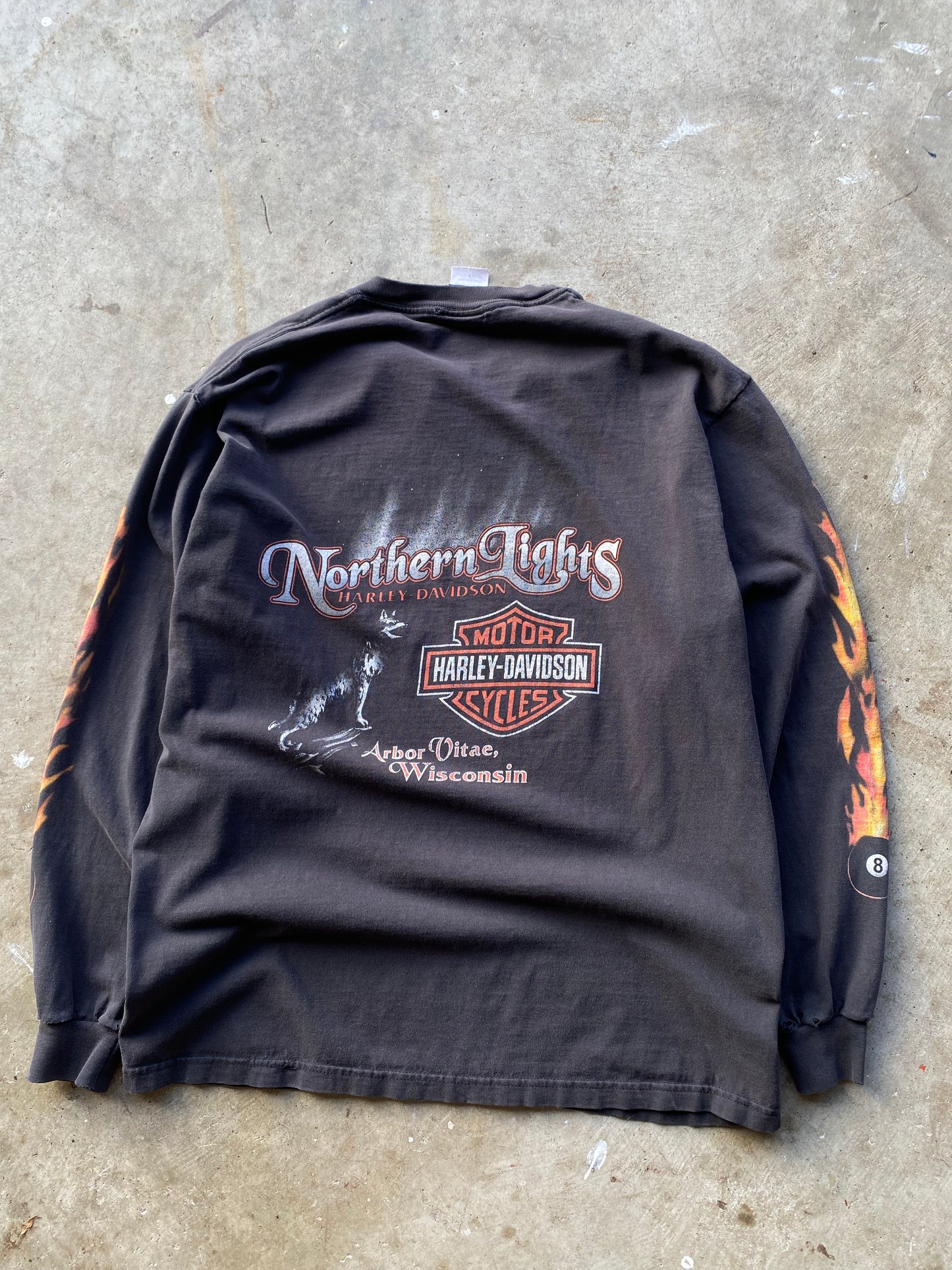 Harley Davidson Pool ball long sleeve size large
