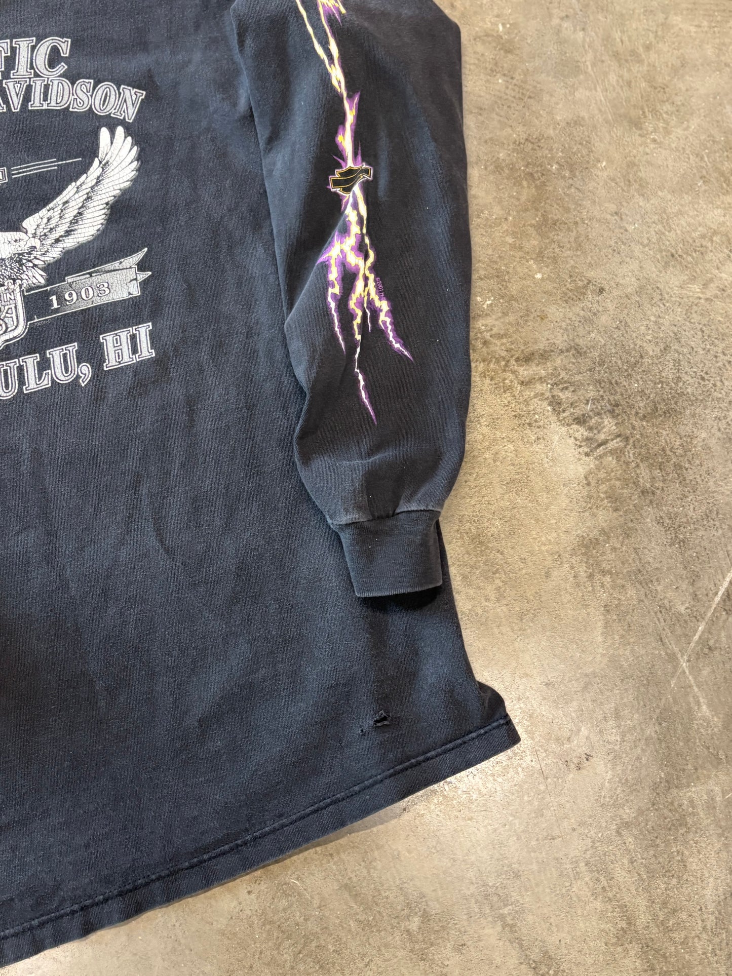 Vintage Harley Davidson Purple Eagle Lightning shirt size large