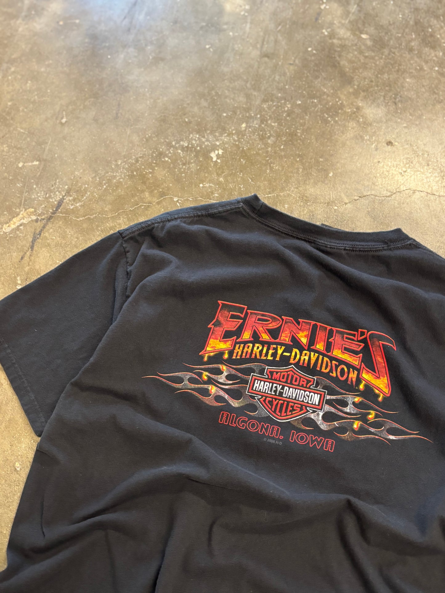 Harley Davidson Flame shield shirt size large