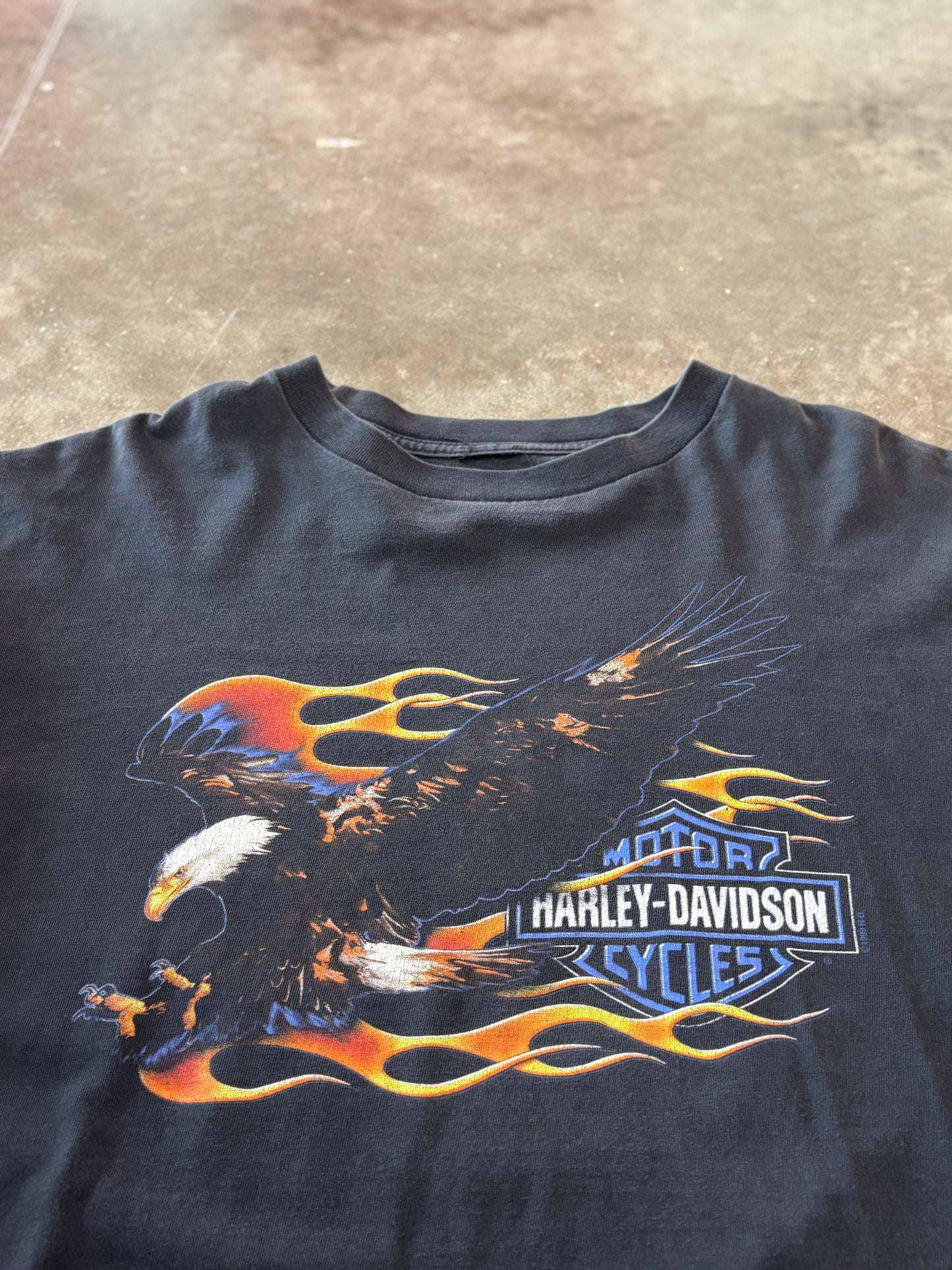 Vintage Harley Davidson Flaming Eagle long sleeve size xl