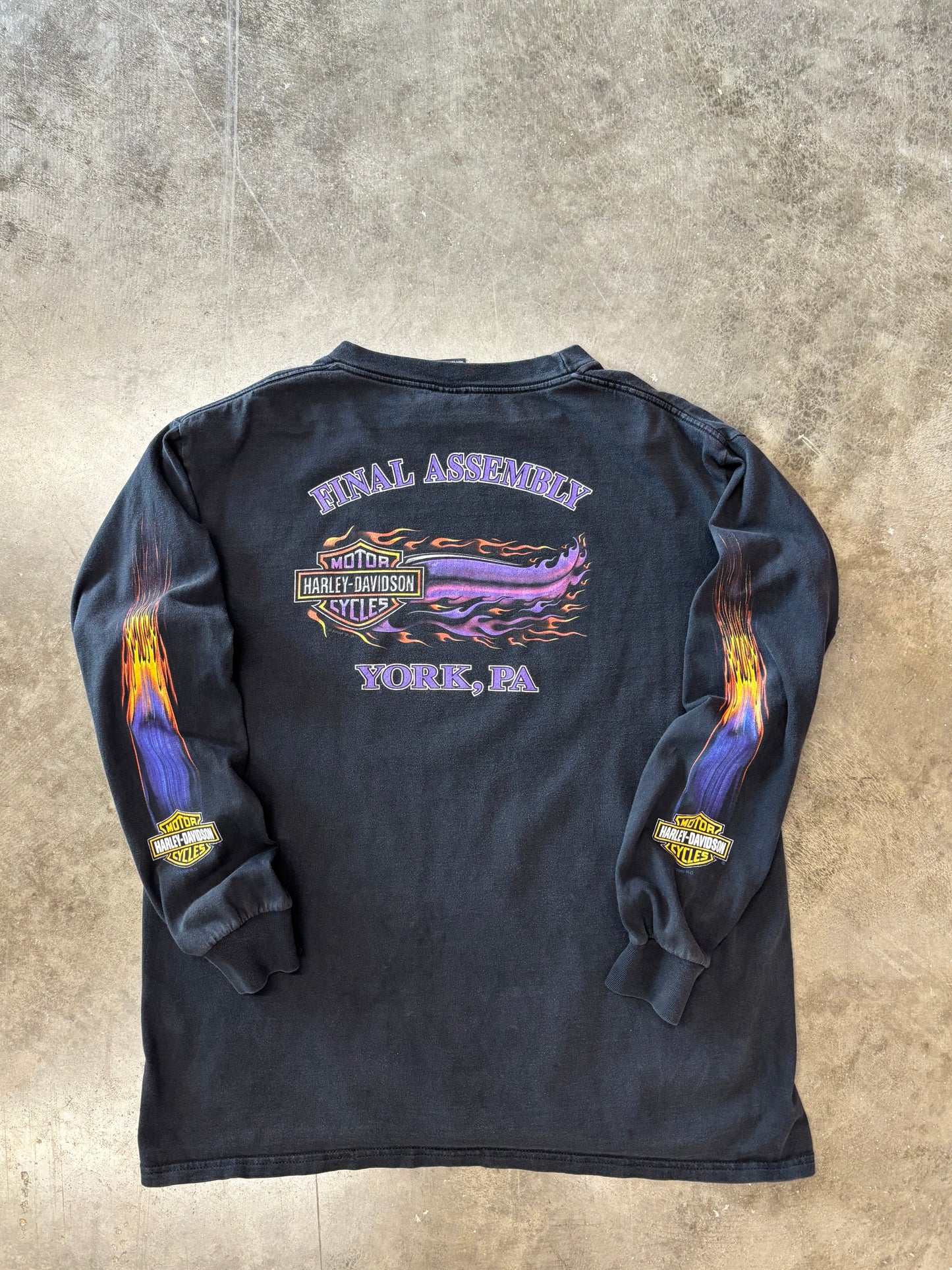 Vintage Harley Davidson Purple Eagle long sleeve size XL
