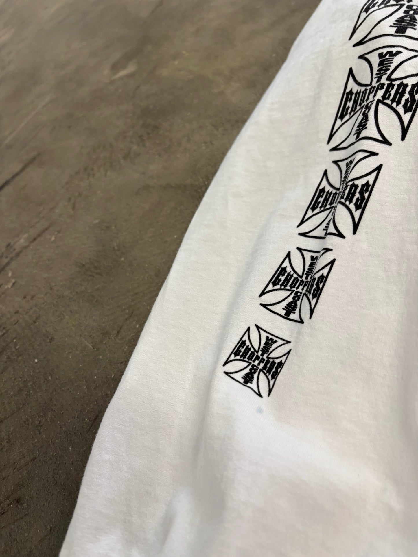 Vintage West Coast Choppers white long sleeve size xxxl