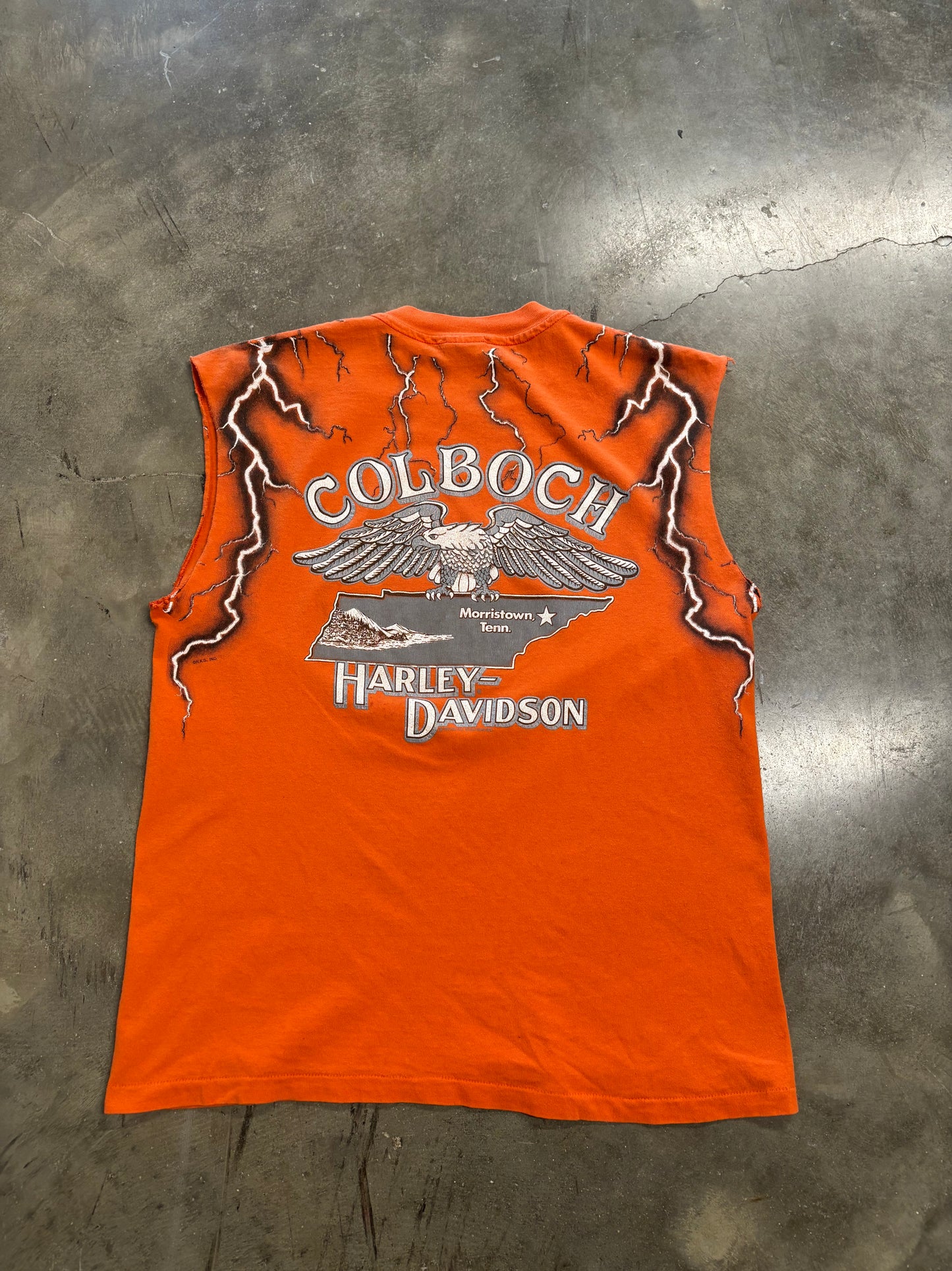 Vintage Harley Davidson Chopped lighting shirt size large