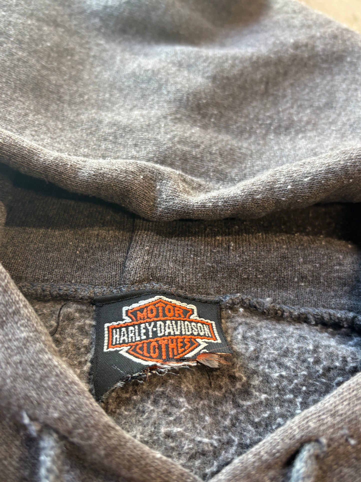Vintage Harley Davidson flame sleeve hoodie size large