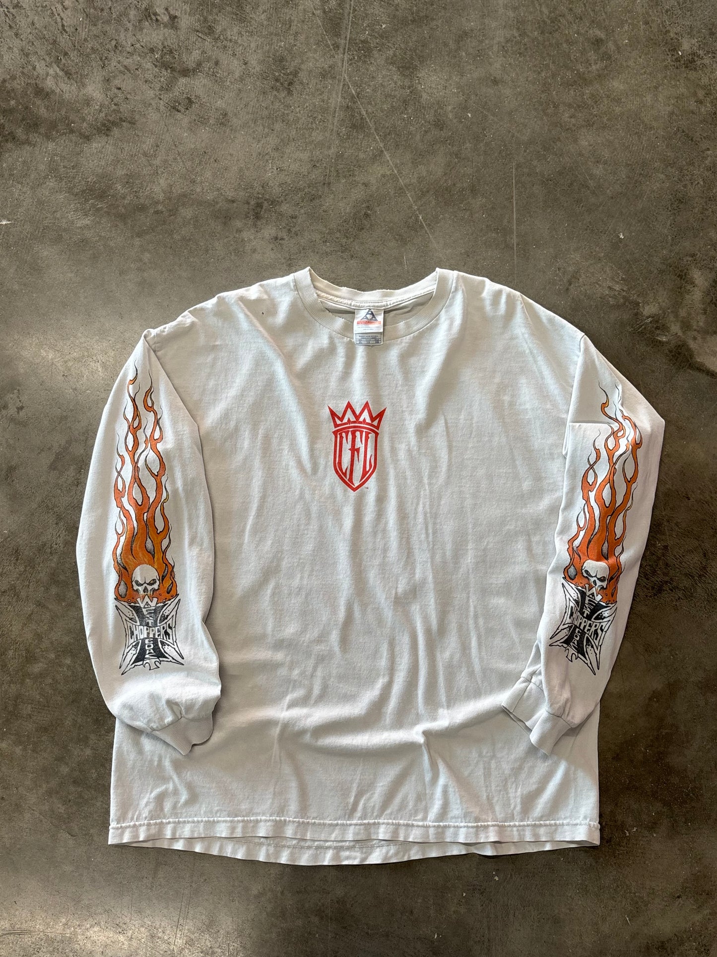 Vintage West Coast choppers white long sleeve size XL