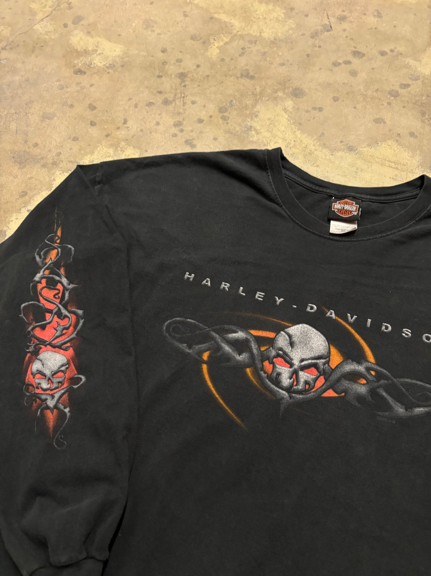 Vintage Harley Davidson skull long sleeve shirt size XXXL