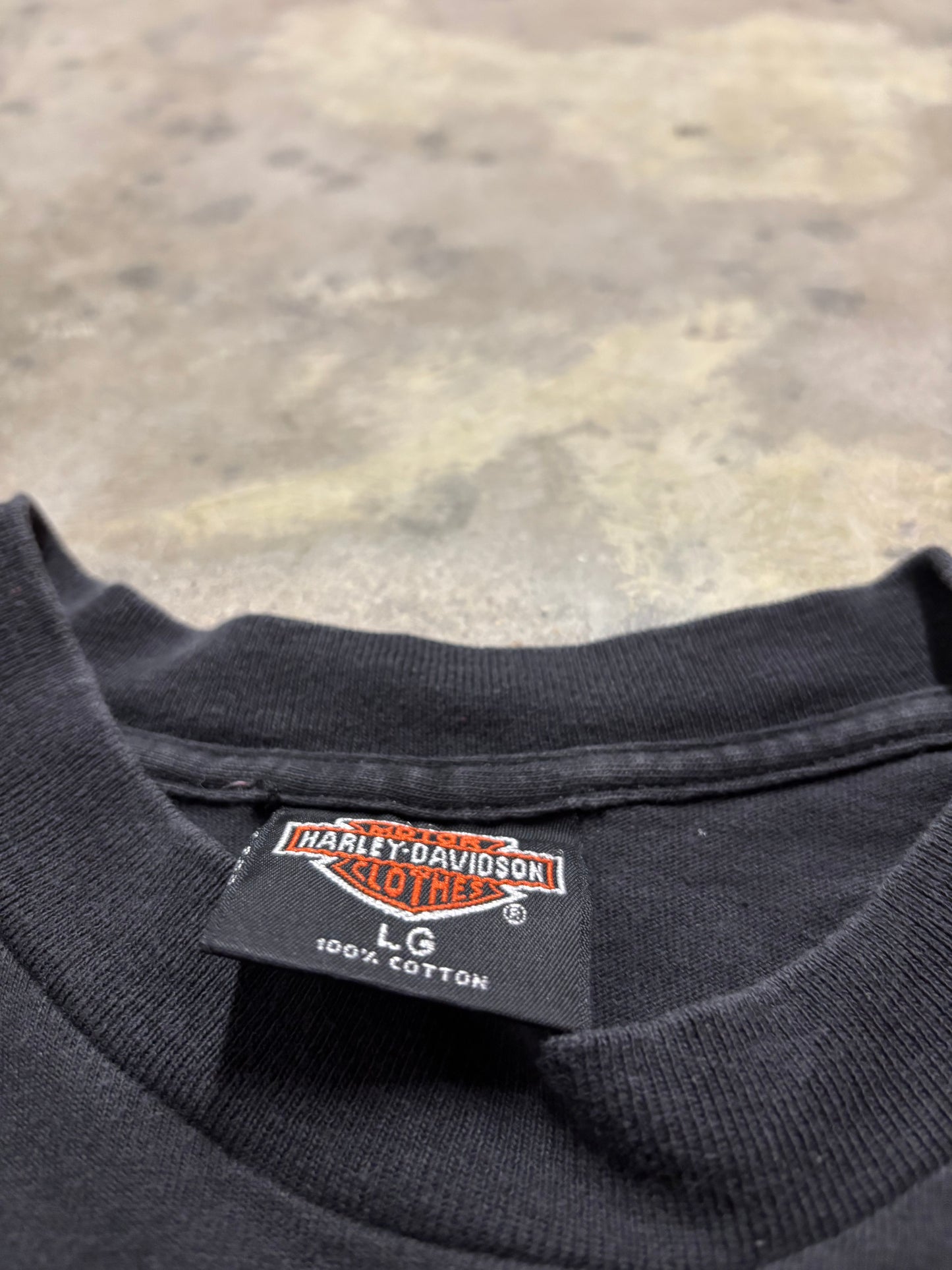 Vintage Harley Davidson Blue Flame long sleeve shirt size large