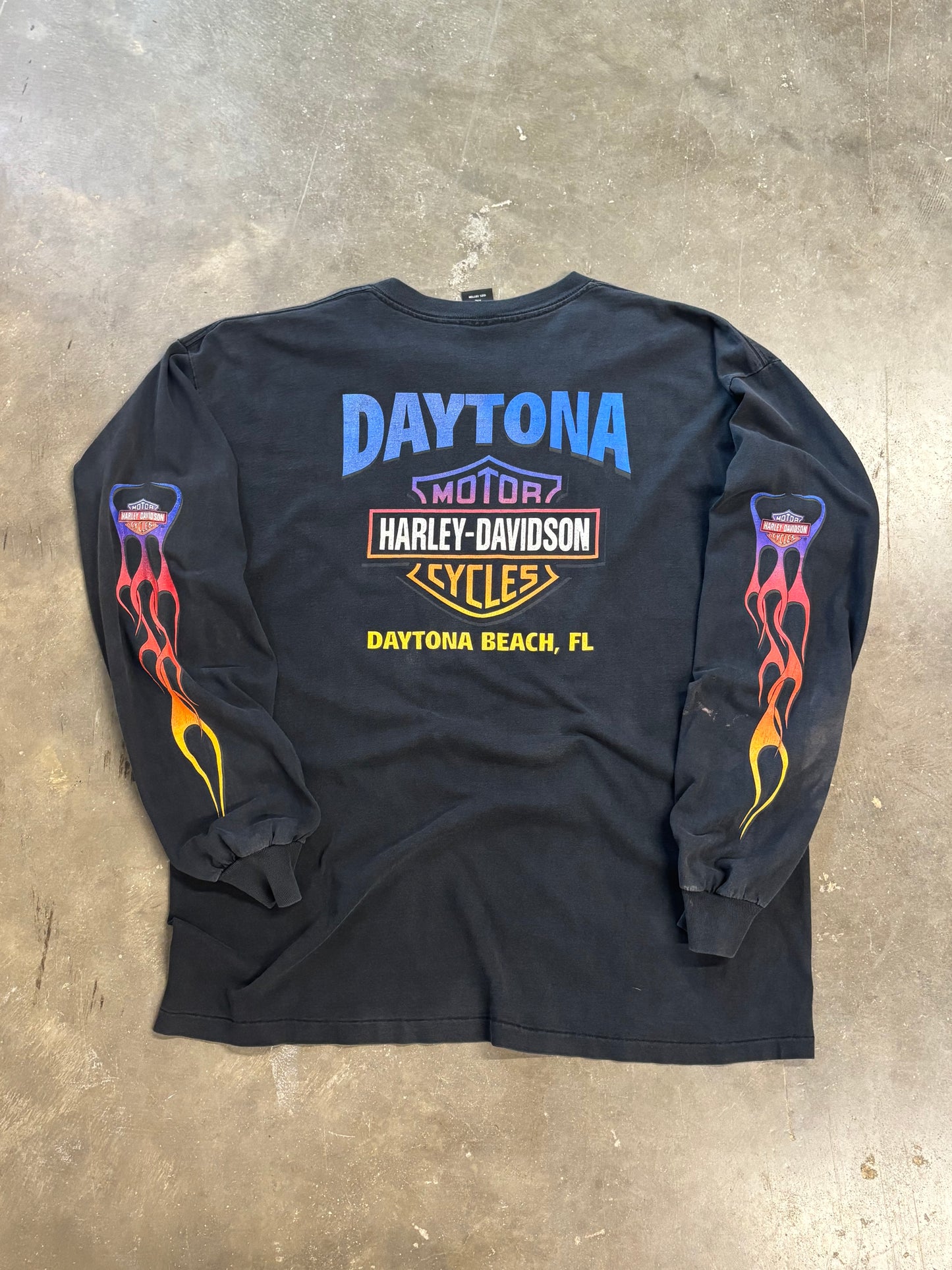 Vintage Harley Davidson Rainbow long sleeve size XXL