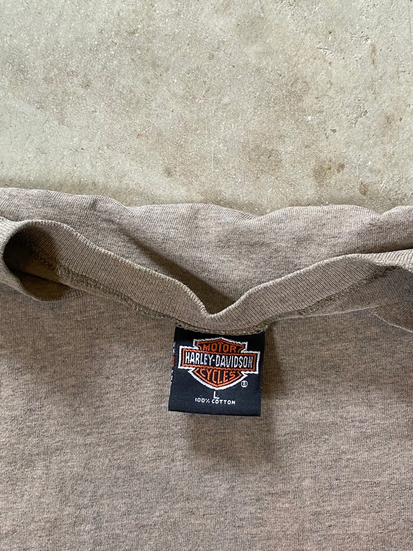 Vintage Harley Earth Tone Pocket shirt Size Large