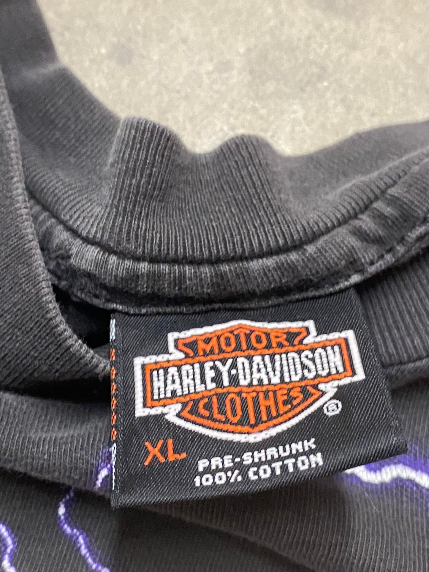 Vintage Harley Davidson Lightning purple AOP size extra large