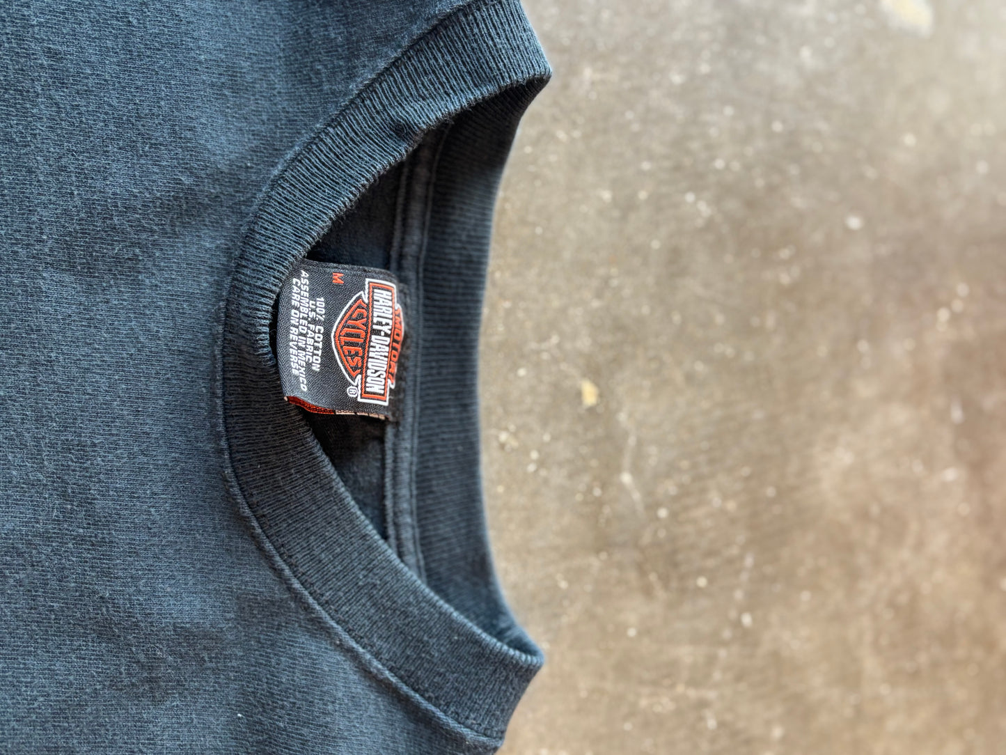 Vintage Harley Davidson blue flame long sleeve size medium