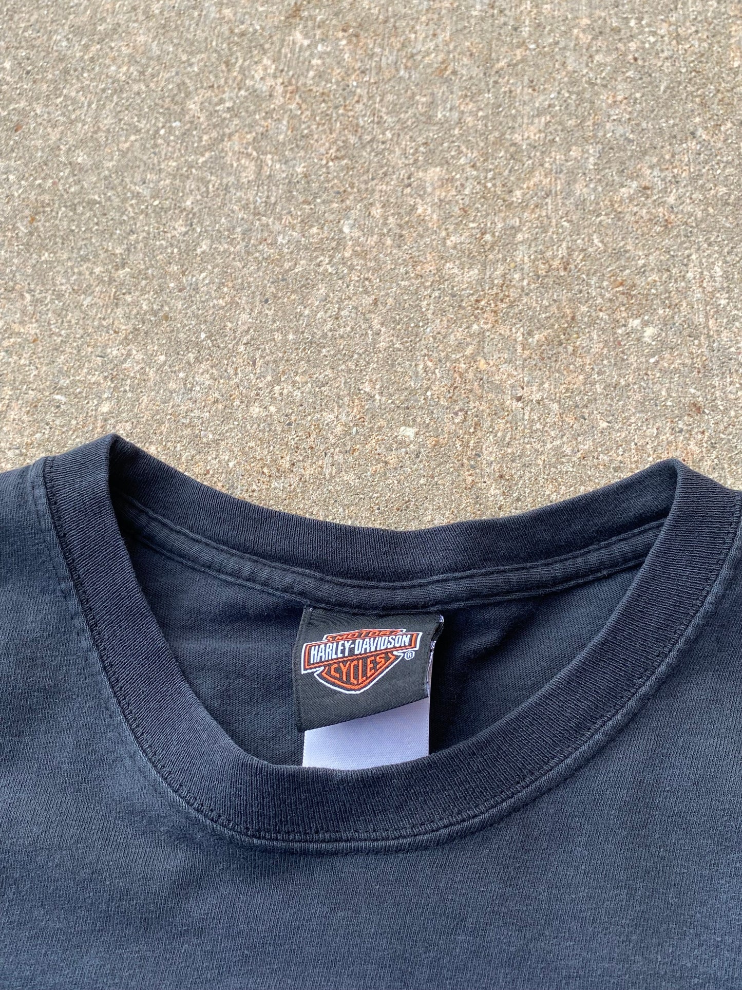 Vintage Harley Davidson blue flame skull Size XL