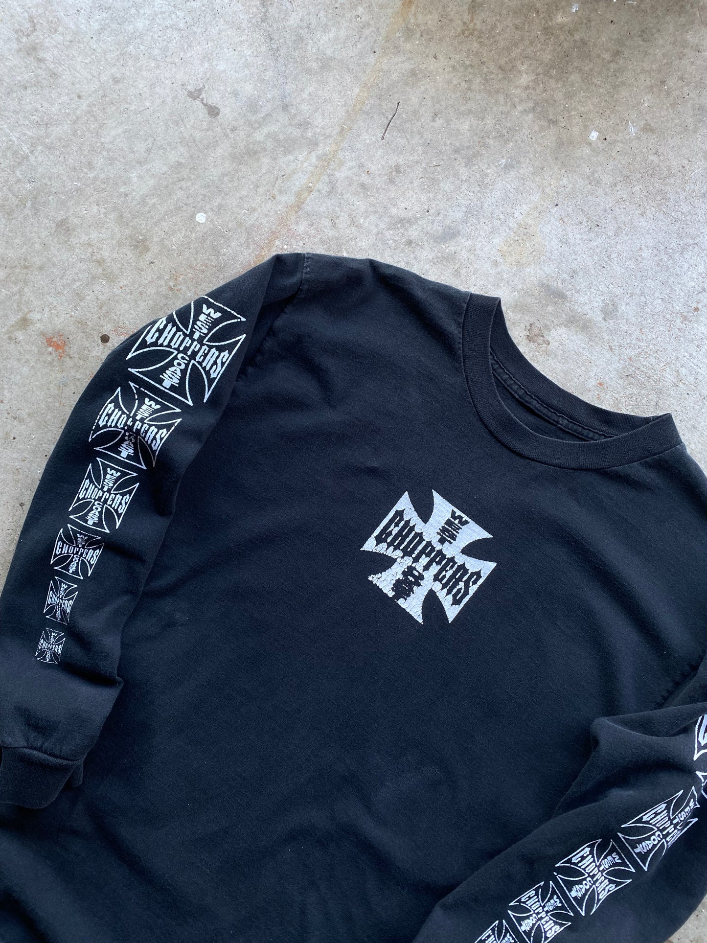 West coast choppers long sleeve size medium heavy cracking