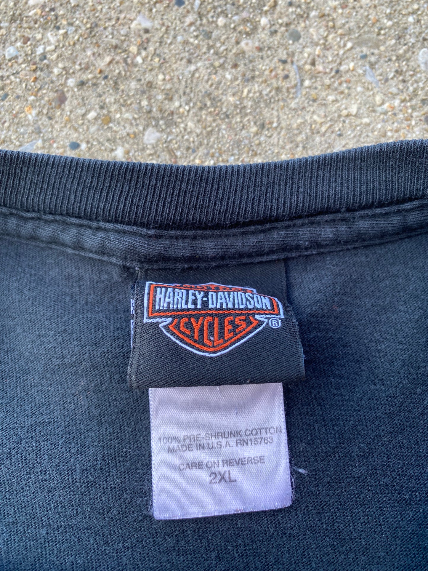 Harley Davidson Flaming skull long sleeve shirt size XXL