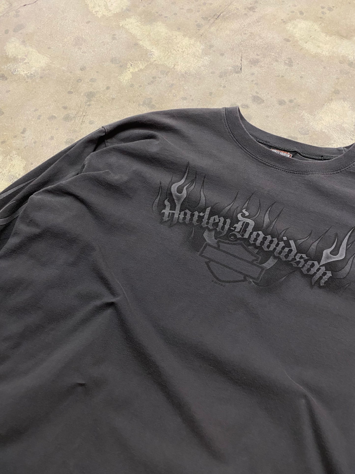 Harley Davidson Grey Chrome Flame shirt size extra large