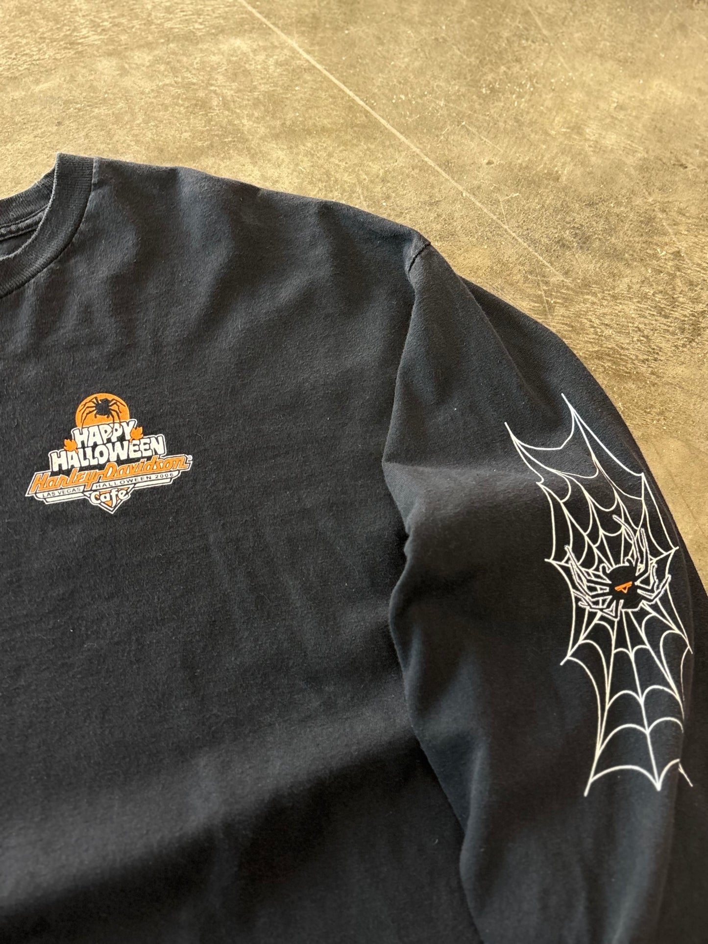 Vintage Harley Davidson XXL Halloween spiderweb shirt size xxl