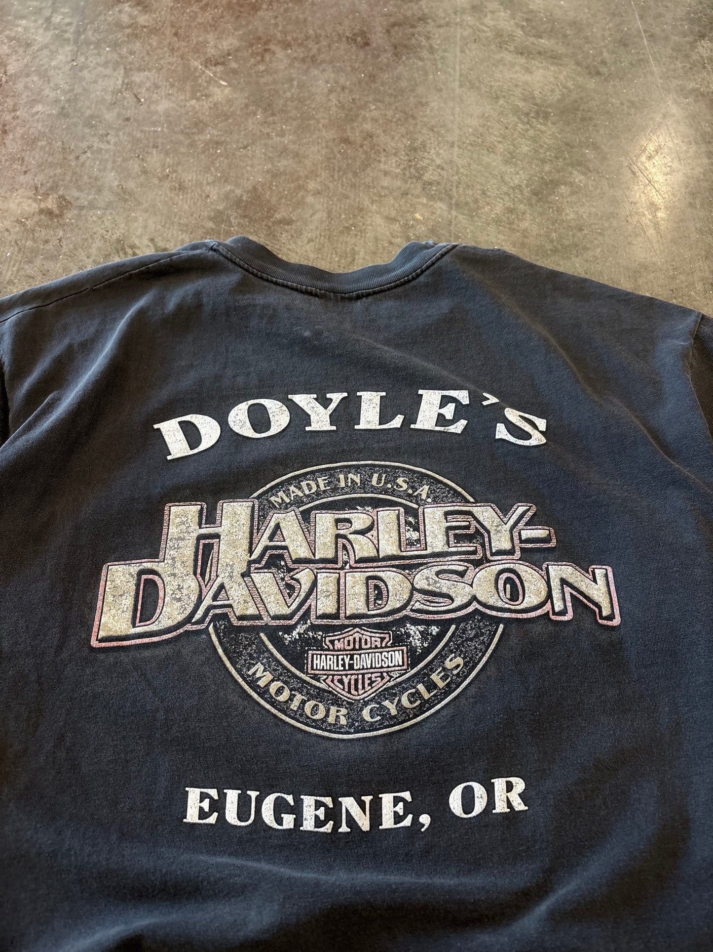 Vintage Faded Out Harley Davidson chrome classic shirt size XL