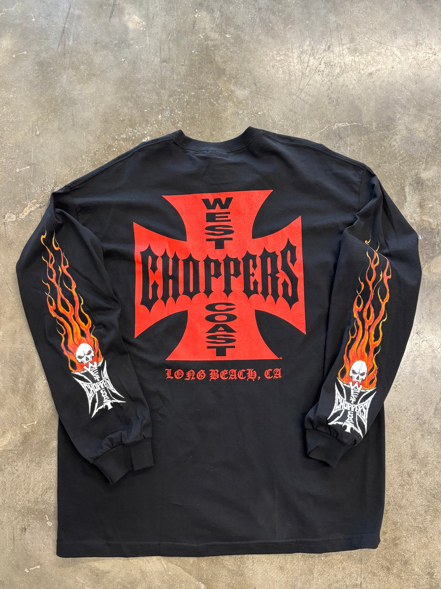 Vintage West Coast Choppers skull long sleeve size xxl