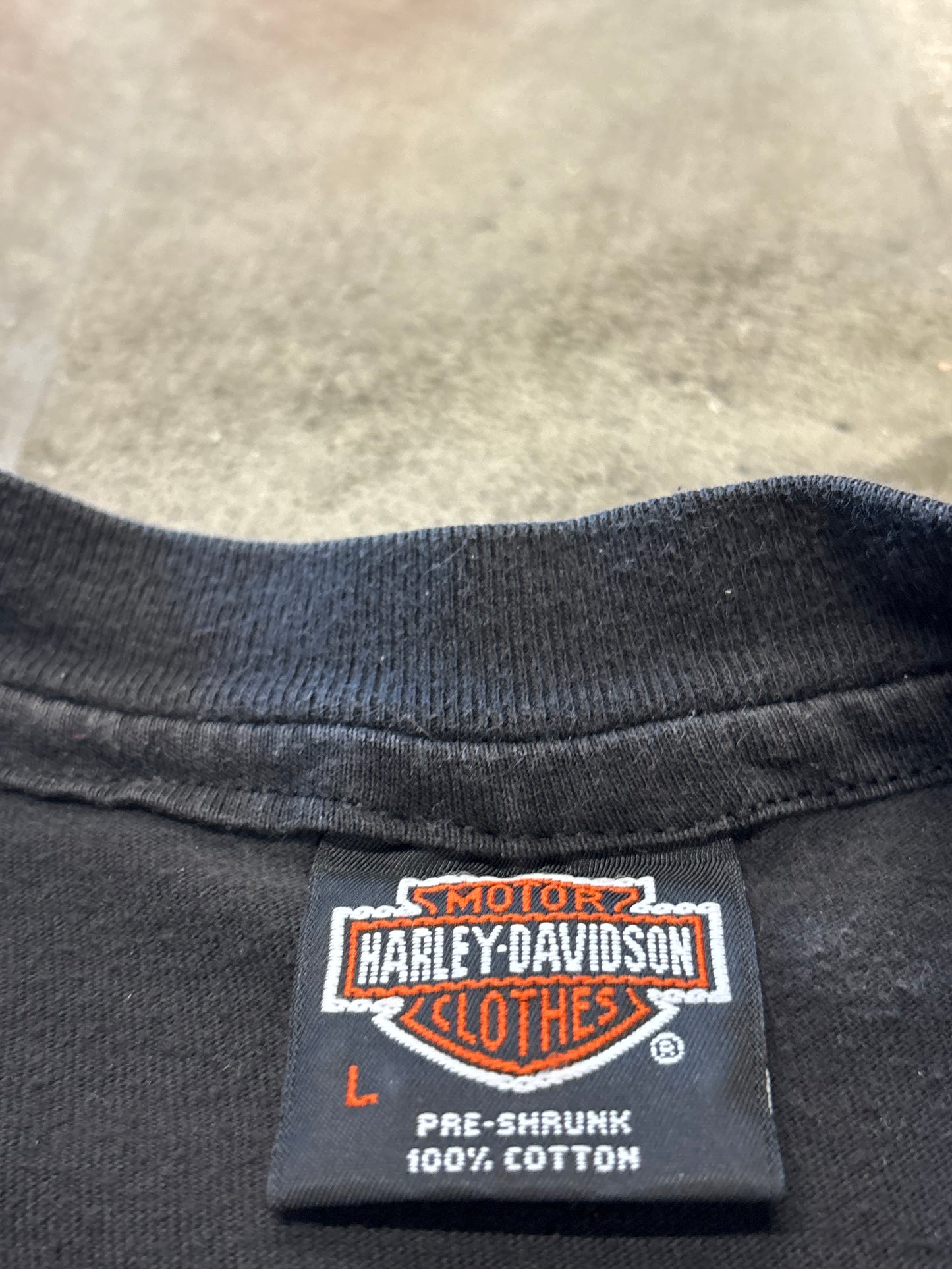 Vintage Harley Davidson blue flame shirt size large