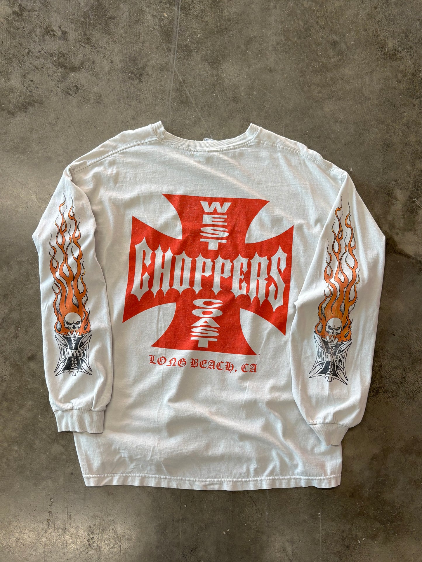 Vintage West Coast choppers white long sleeve size XL
