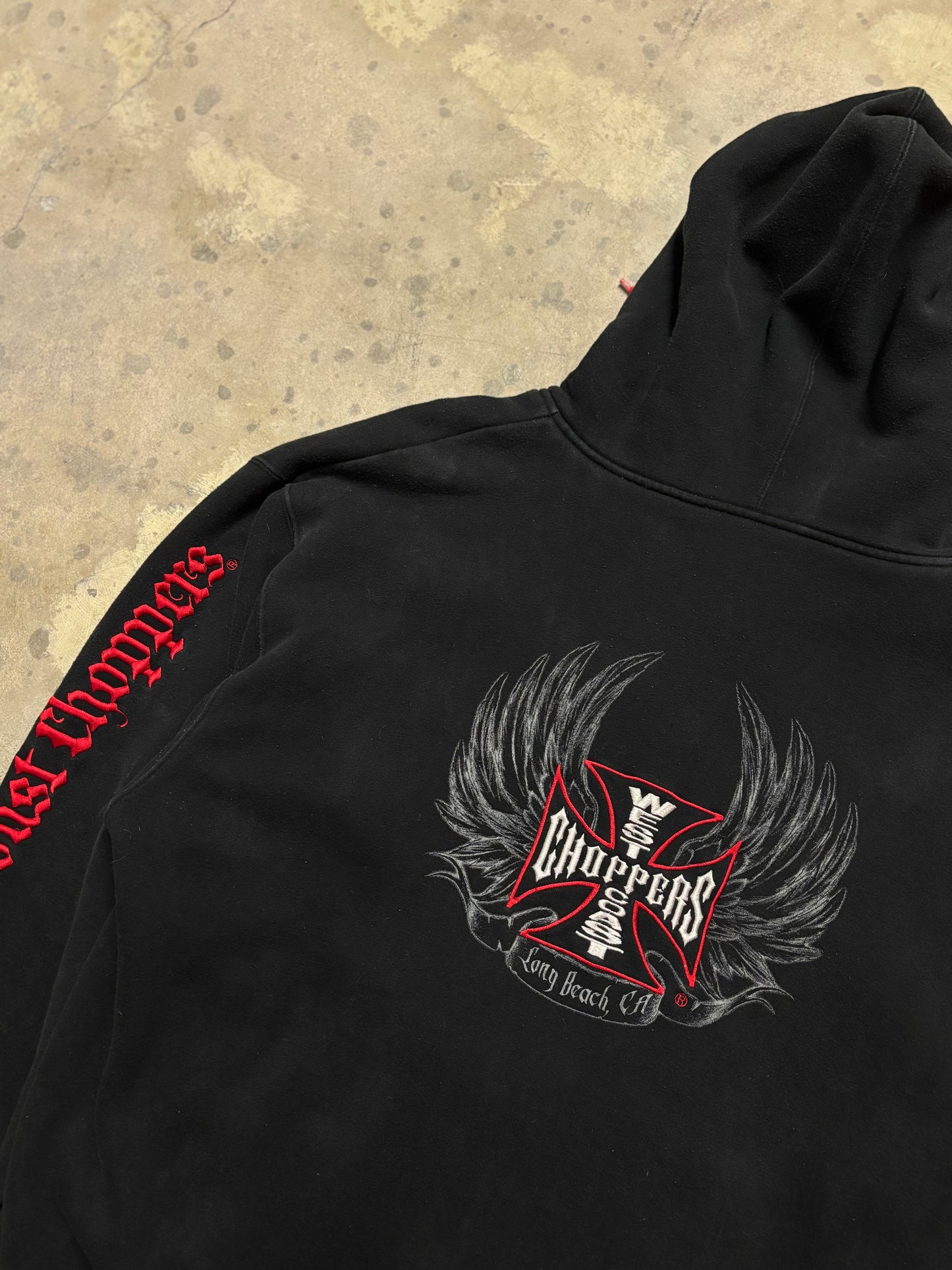 Vintage West Coast Choppers Thermal Lined zip up hoodies size XXL