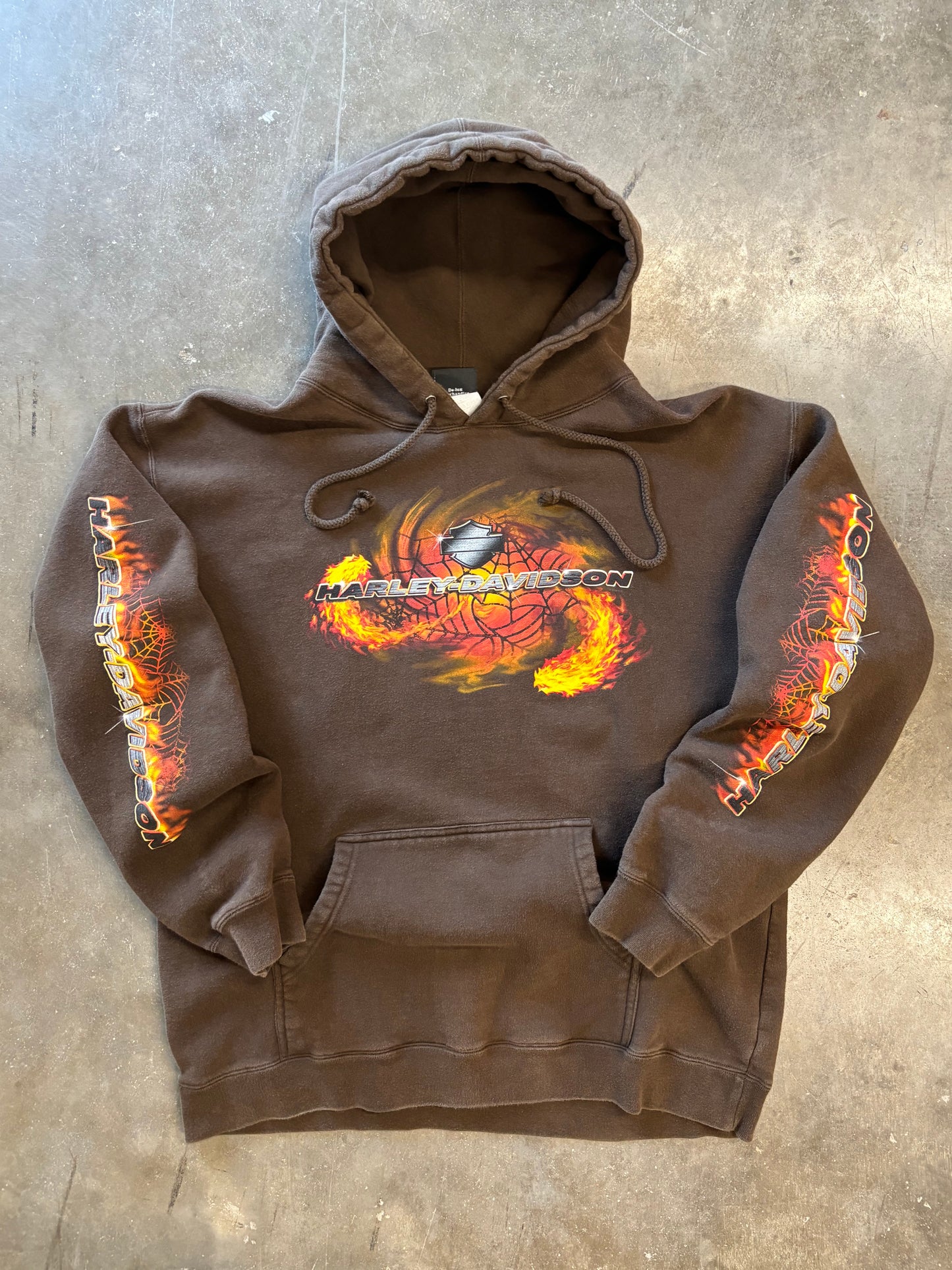 Vintage Harley Davidson Spider Hoodie size large