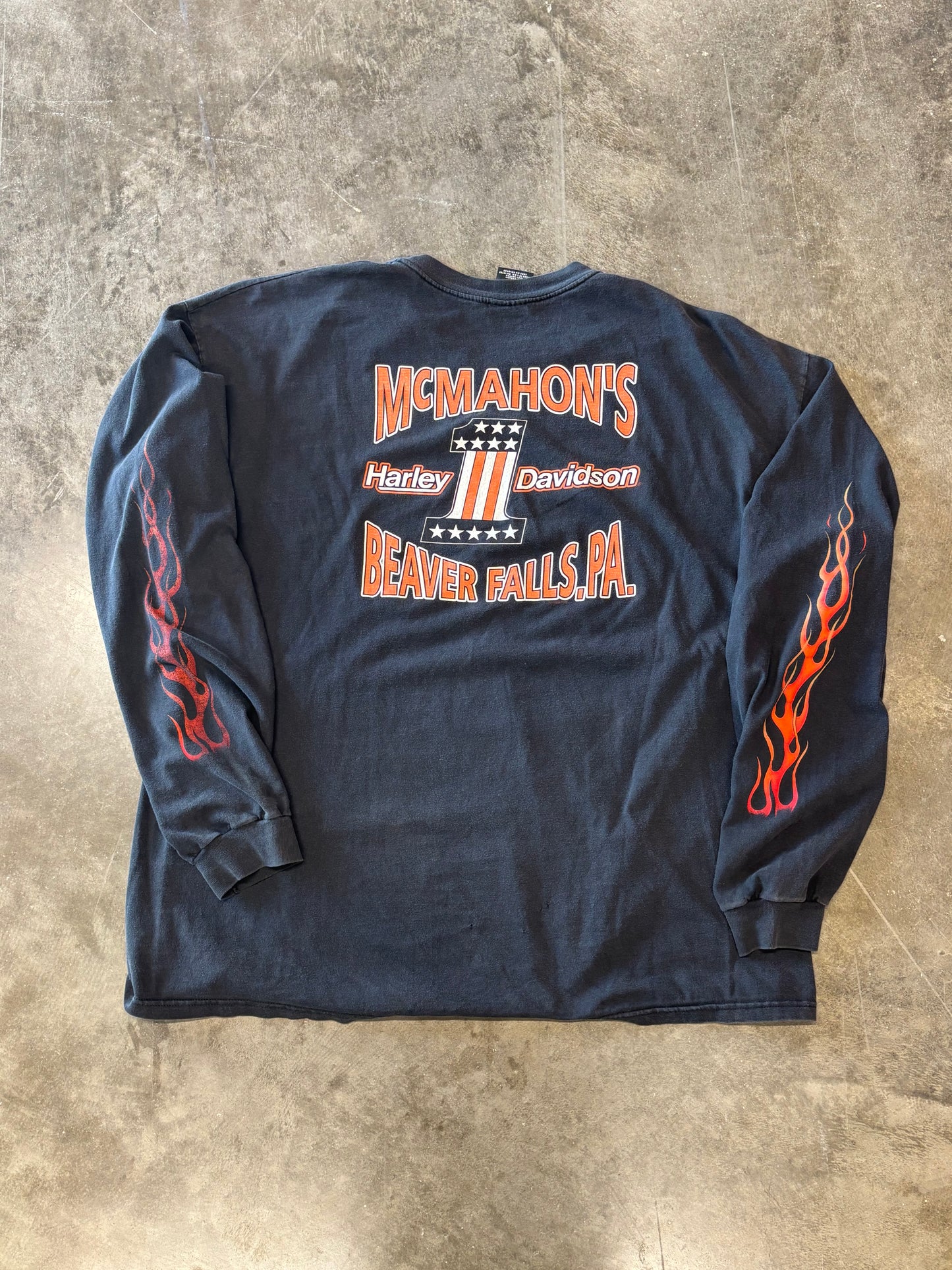 Vintage Harley Davidson Rising Flame long sleeve size xxxl