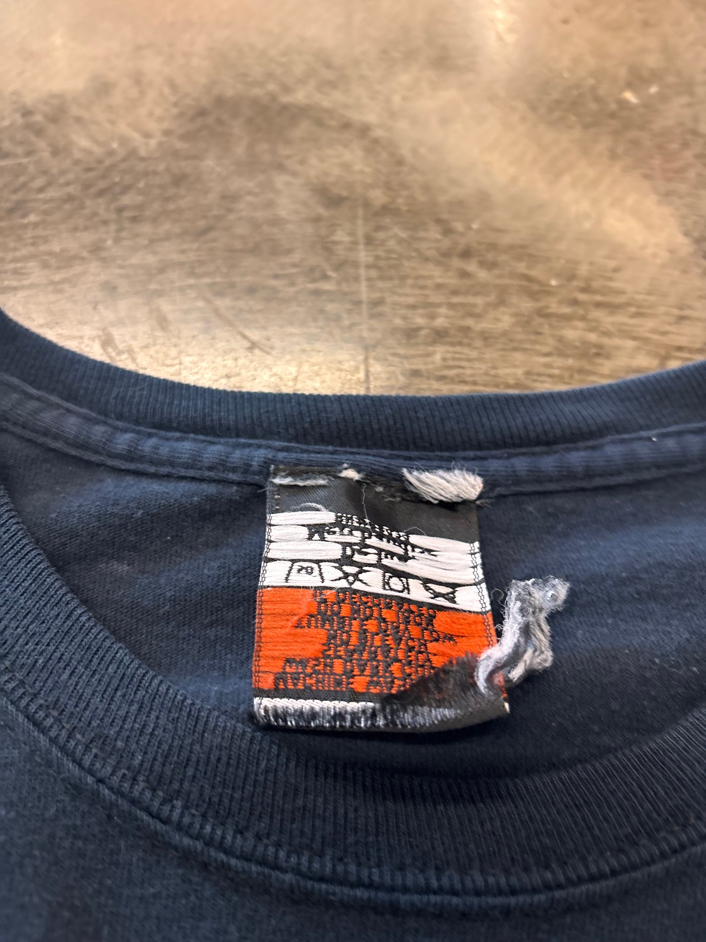 Vintage Harley Davidson Blue flame long sleeve size xl