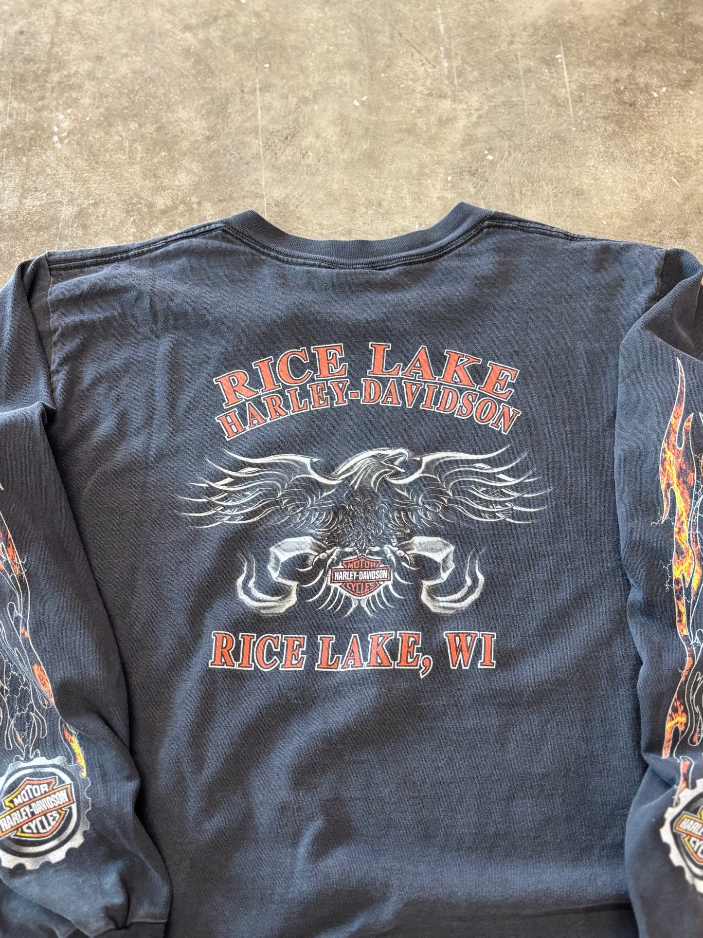 Vintage Harley Davidson bat wing long sleeve size large