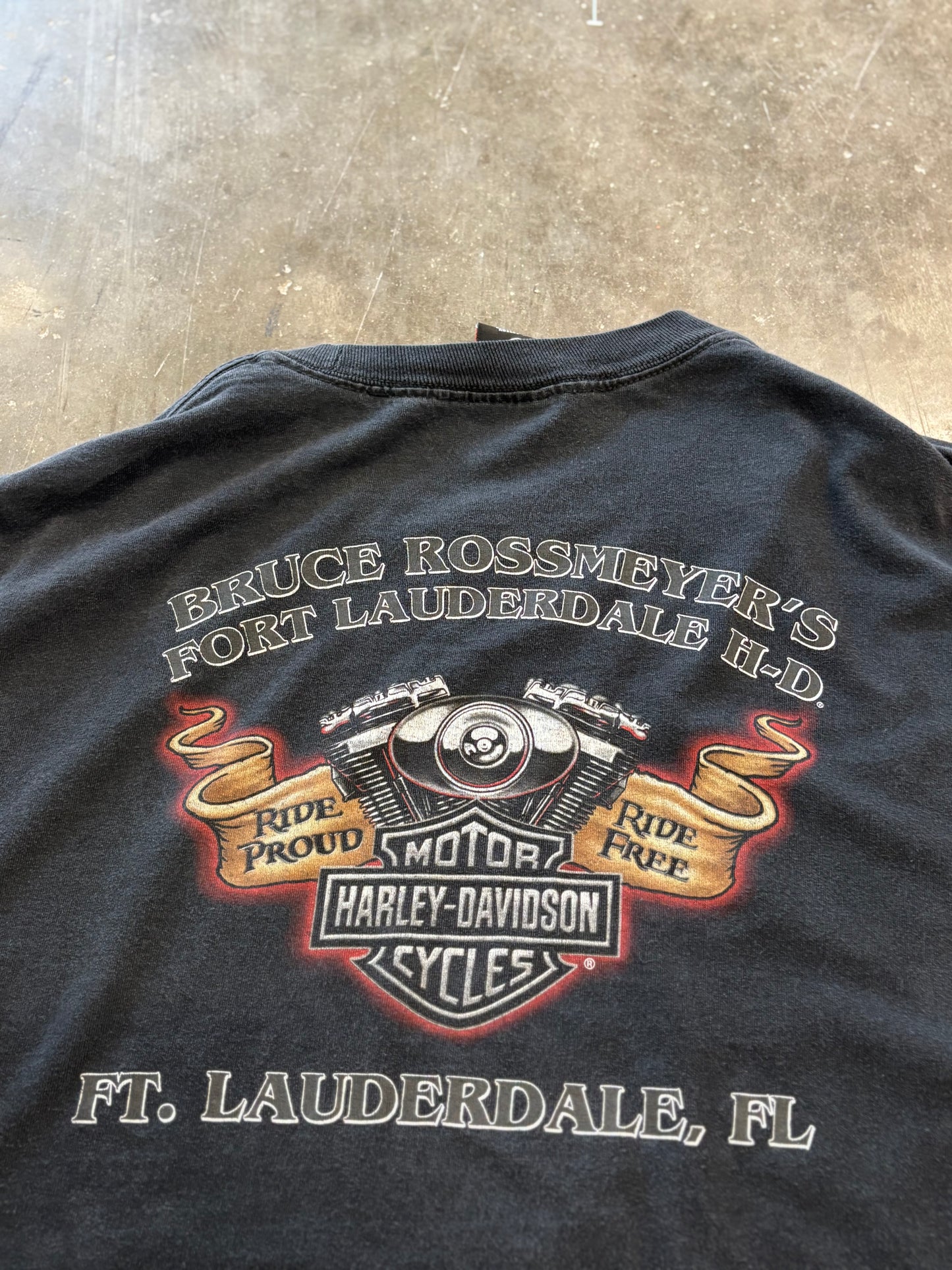 Harley Davidson flame eagle long sleeve size xl