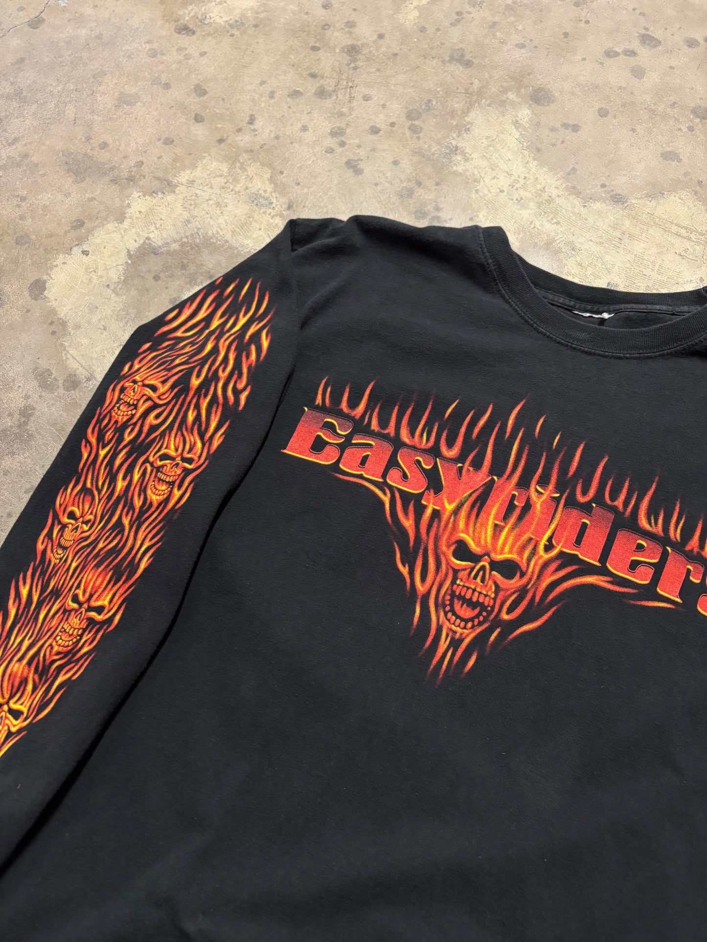 Vintage Easyriders Skull Flame shirt size large