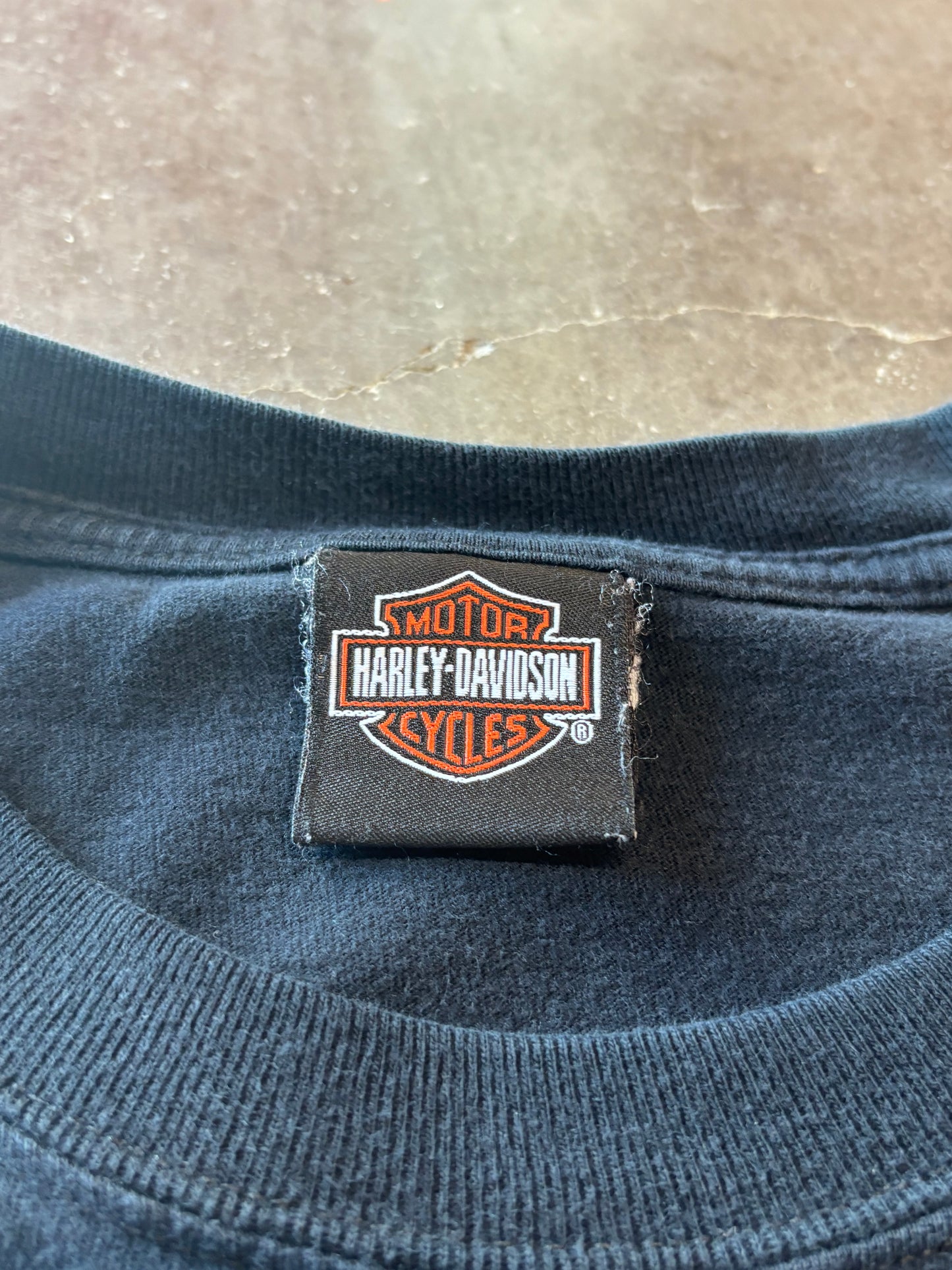 Vintage Harley Davidson chrome flame long sleeve size xl