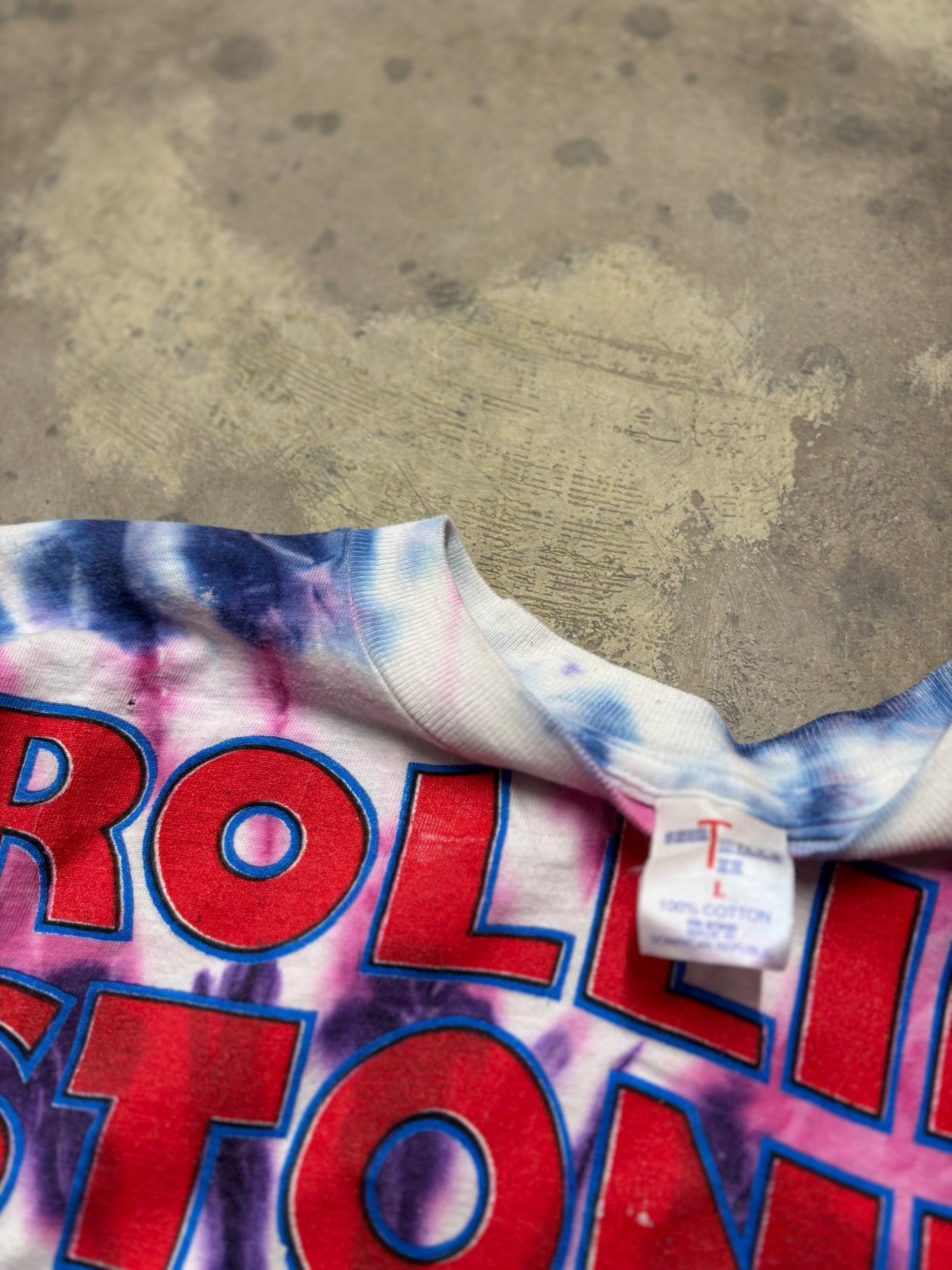 Vintage Tie Dye Rolling Stones voodoo lounge shirt size large
