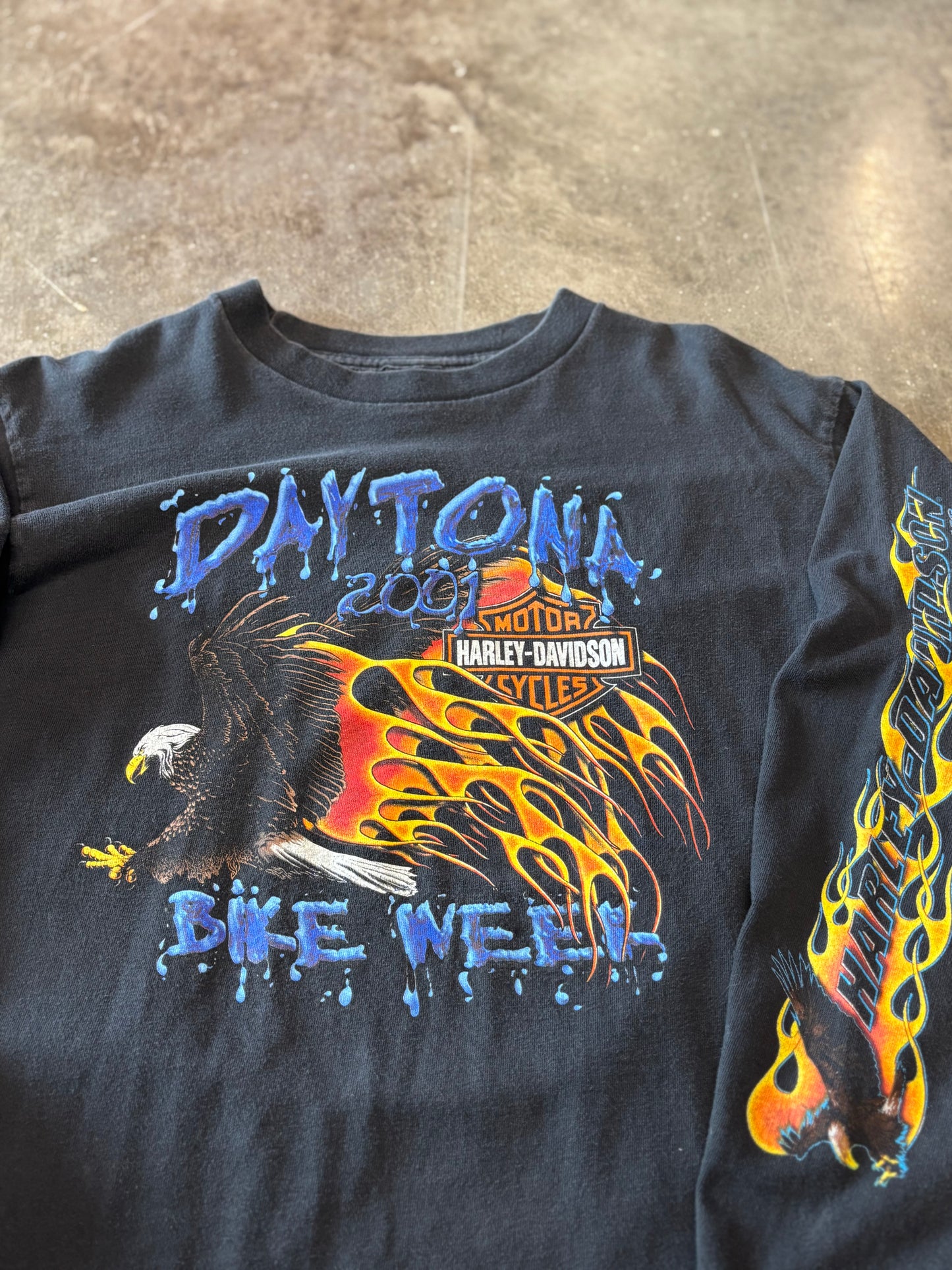 Vintage Harley Davidson Dayton Bike week long sleeve size large
