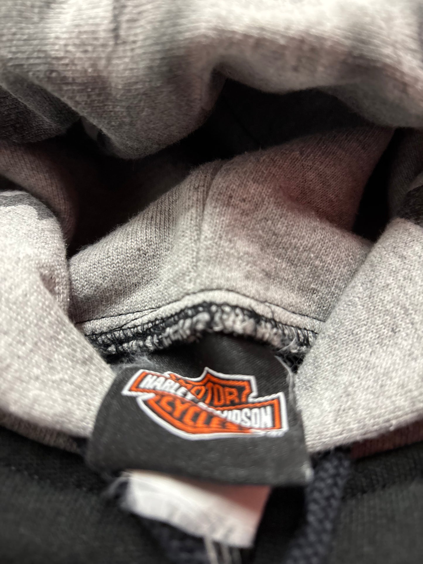 Vintage Harley Davidson flame sleeve hoodie size large