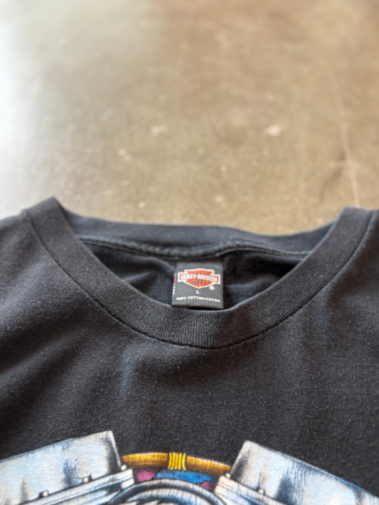 Vintage Harley Davidson Eagle engine shirt size large
