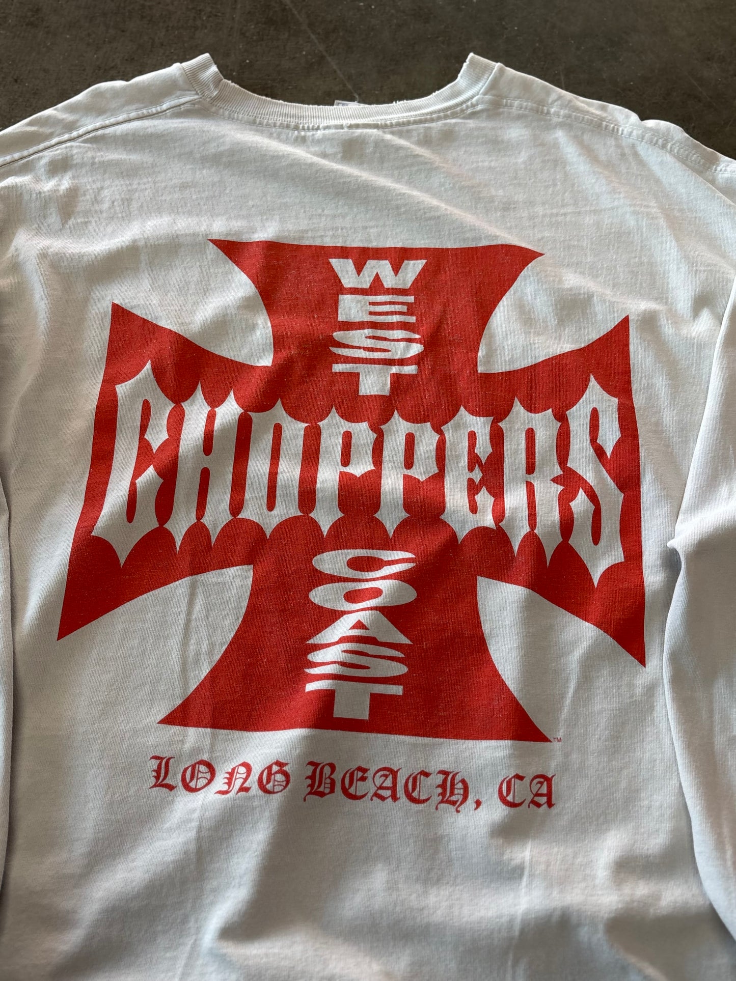 Vintage West Coast choppers white long sleeve size XL