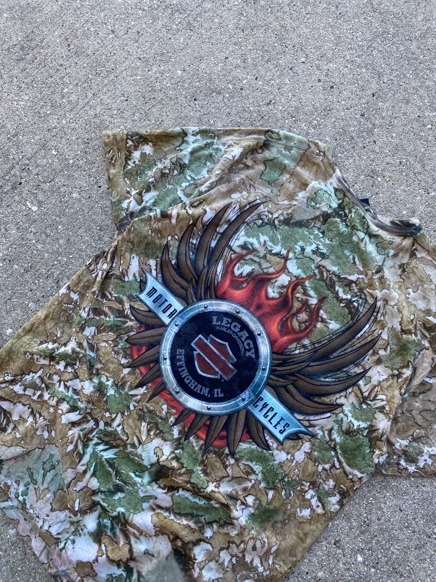 Harley Davidson Real Tree tie dye shirt size large