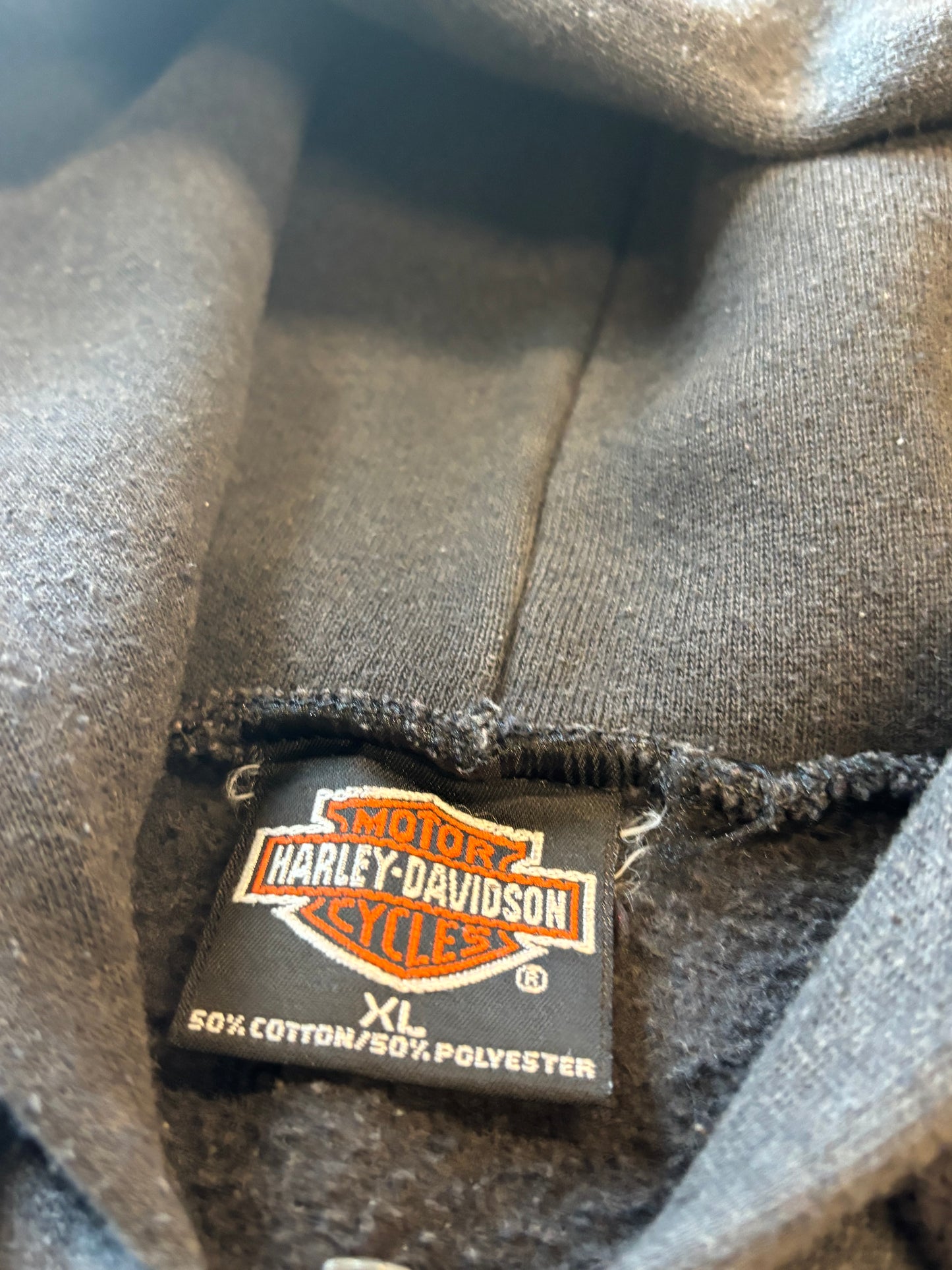 Vintage Harley Davidson Flame zip size extra large