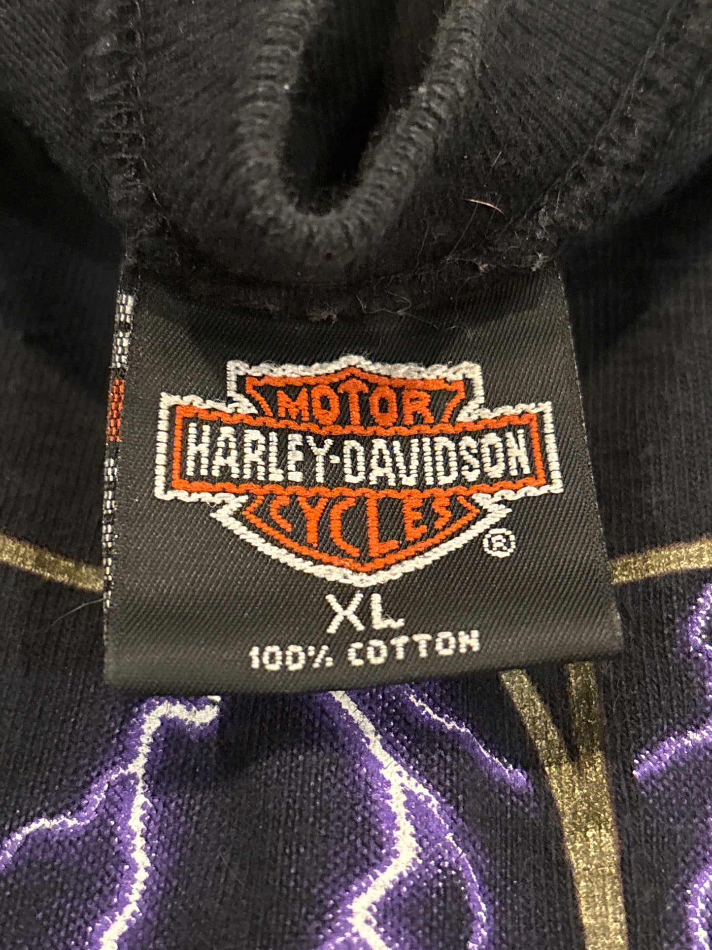 Vintage Harley Davidson purple lightening long sleeve shirt size XL