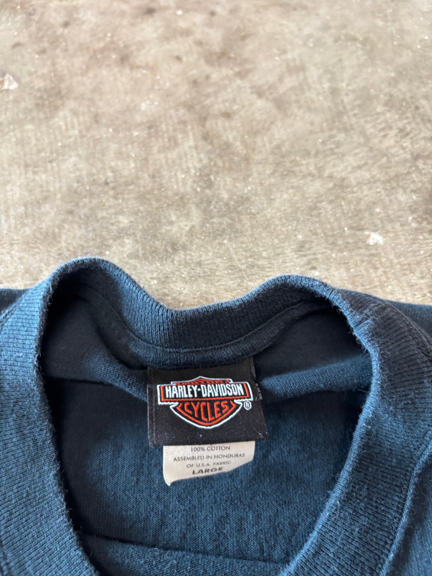 Vintage Harley Davidson Flame ball long sleeve size large