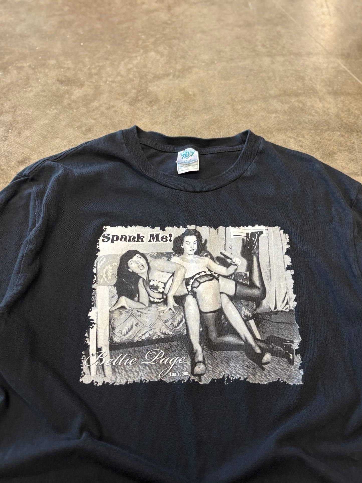 Vintage Betty Page Spank Me shirt size large