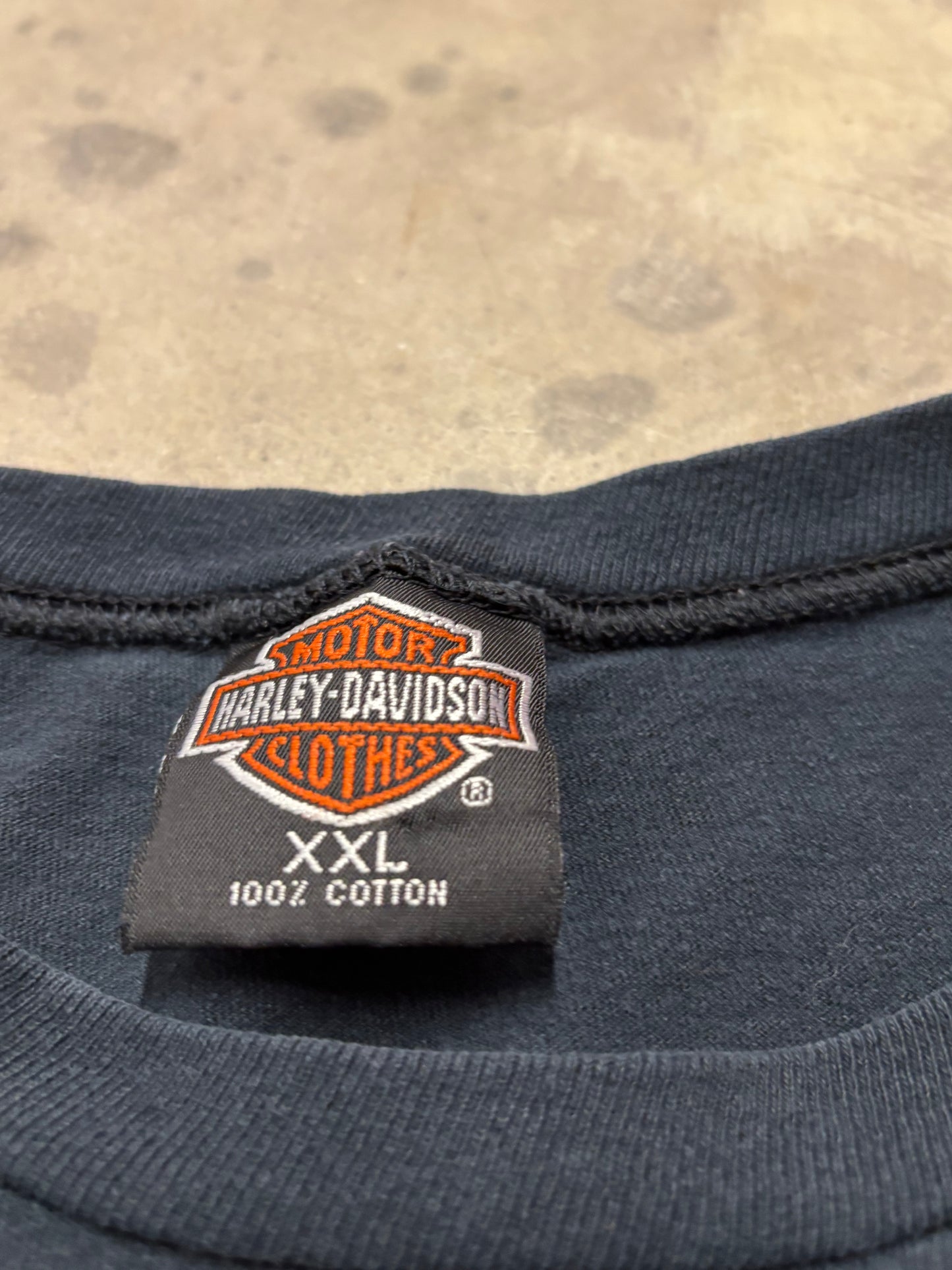 Vintage Harley Davidson Blue shield shirt size xxl
