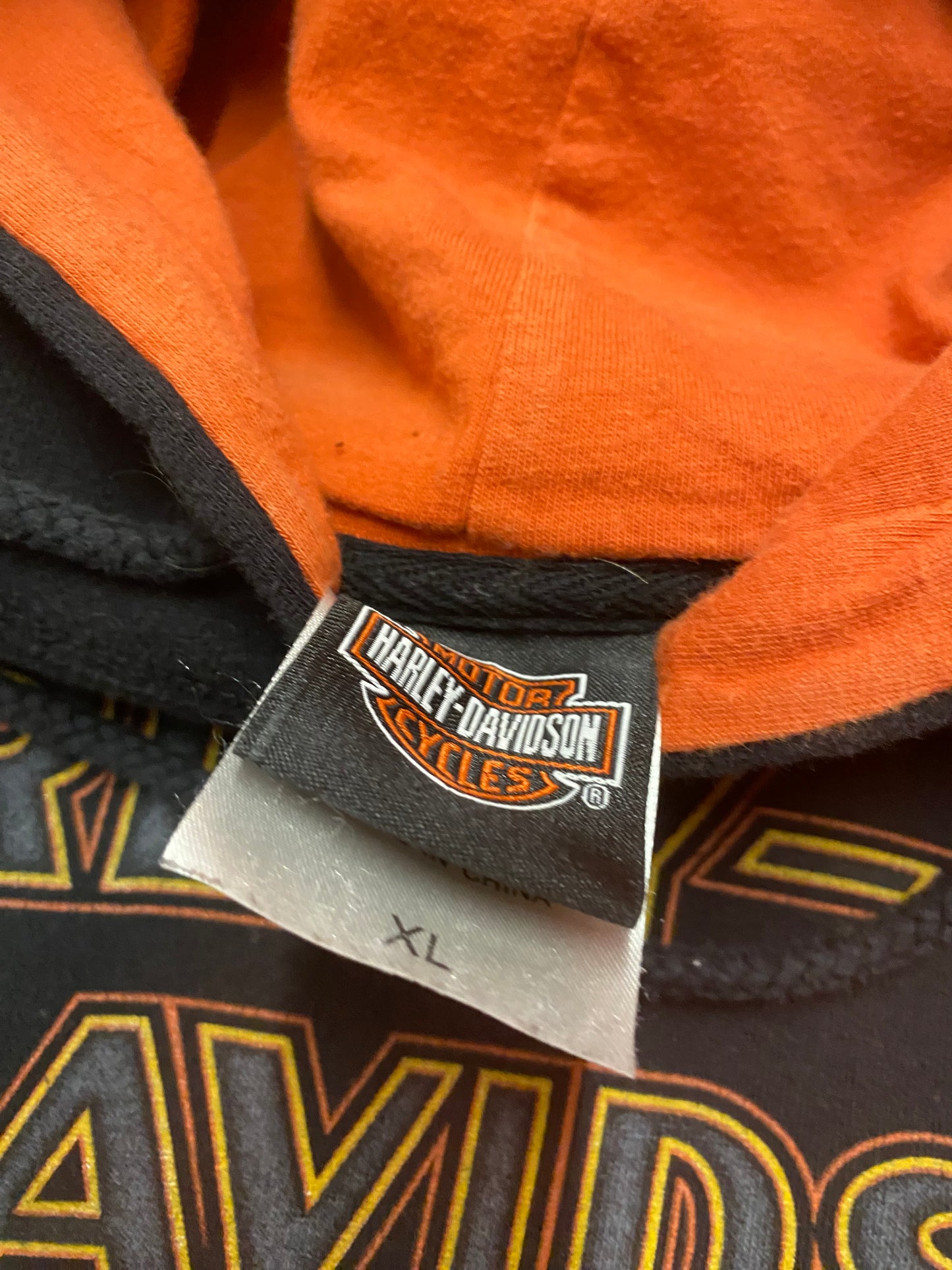 Y2K Harley Davidson flame hoodie size XL