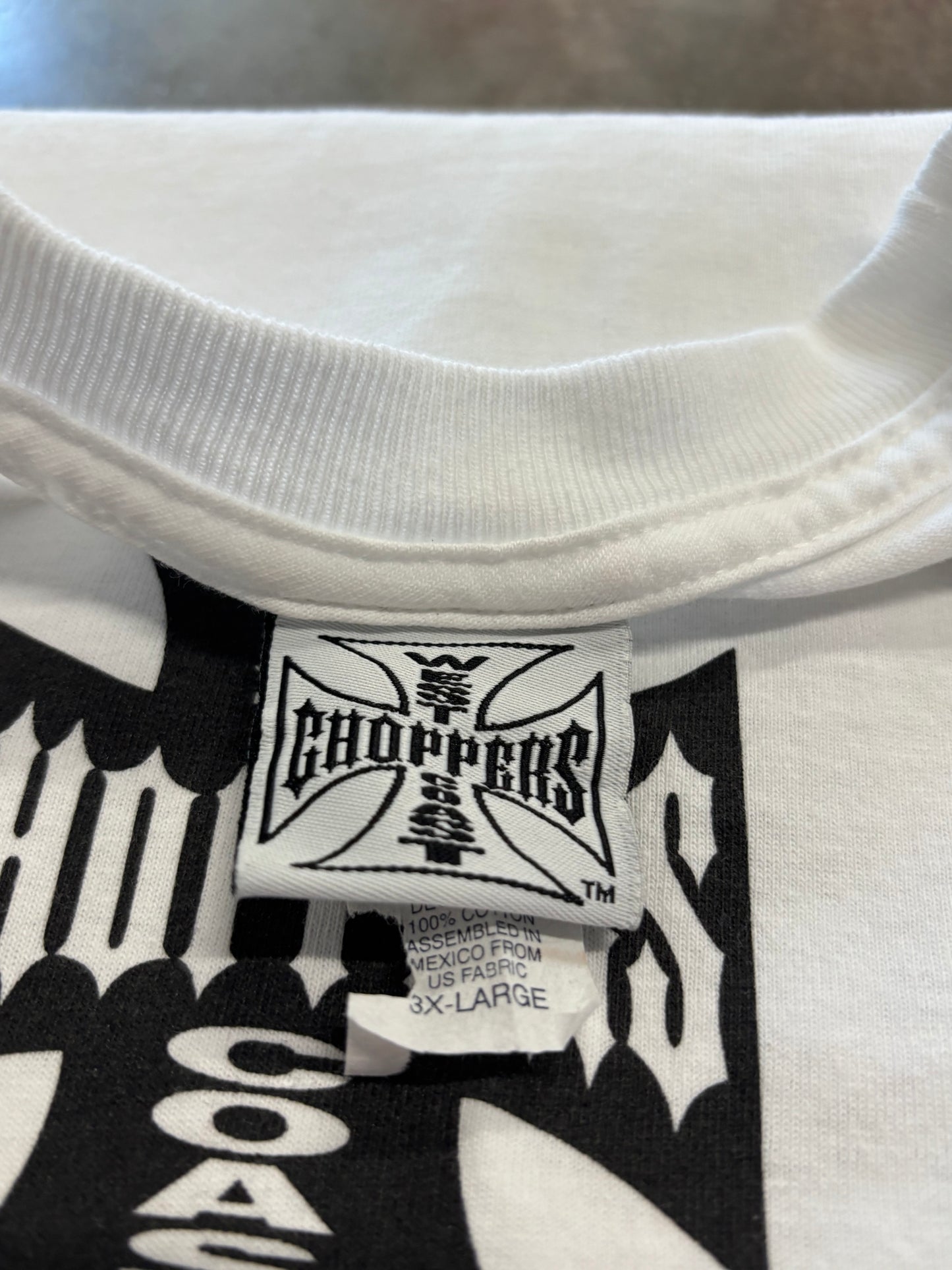 Vintage West Coast Choppers white long sleeve size xxxl