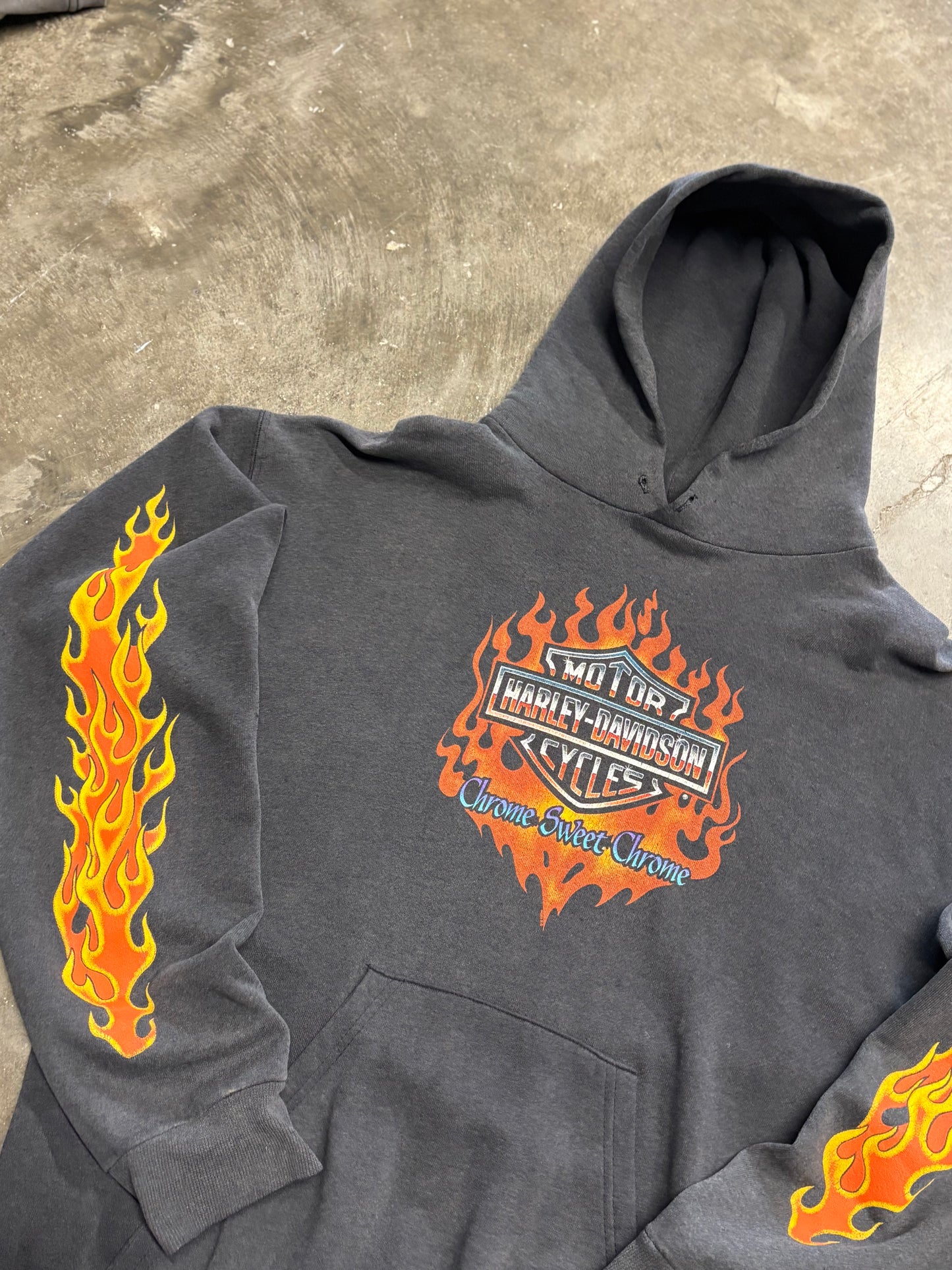 Vintage Harley Davidson Chrome sweet chrome hoodie size extra large